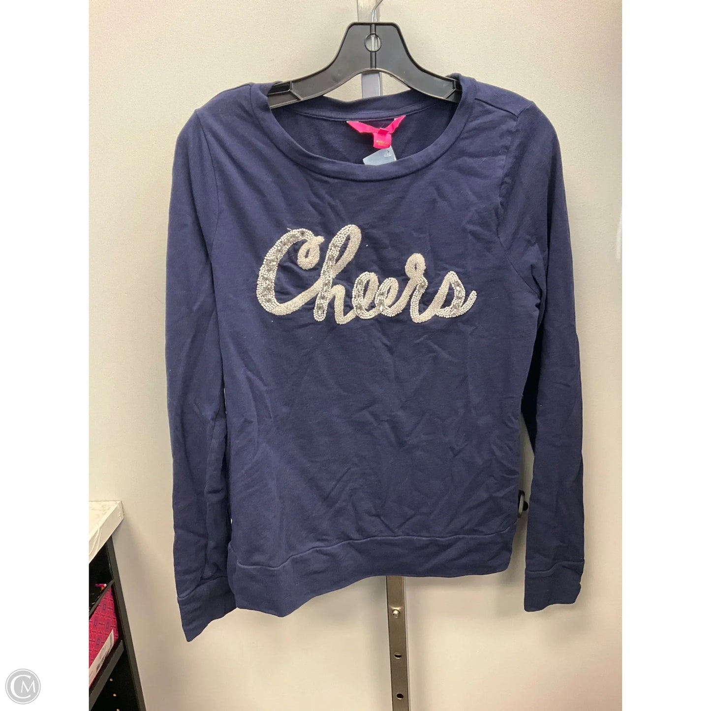 Top Long Sleeve Designer By Lilly Pulitzer In Navy, Size: M