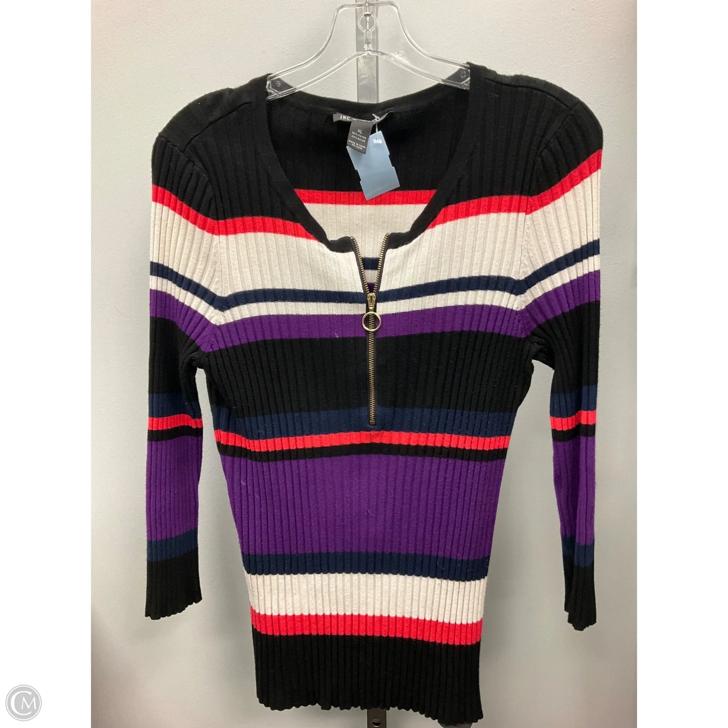 Sweater By Inc In Striped Pattern, Size: Xl