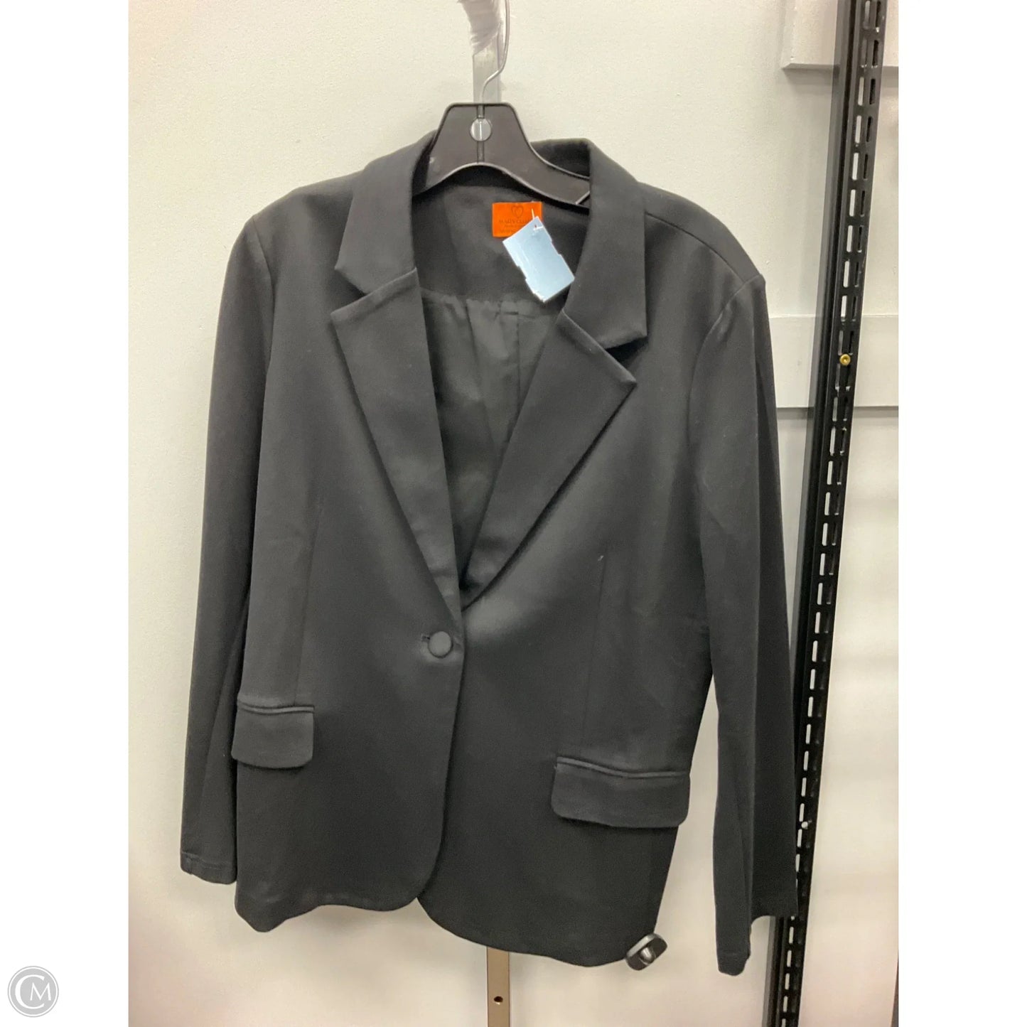 Blazer By Clothes Mentor In Black, Size: 14