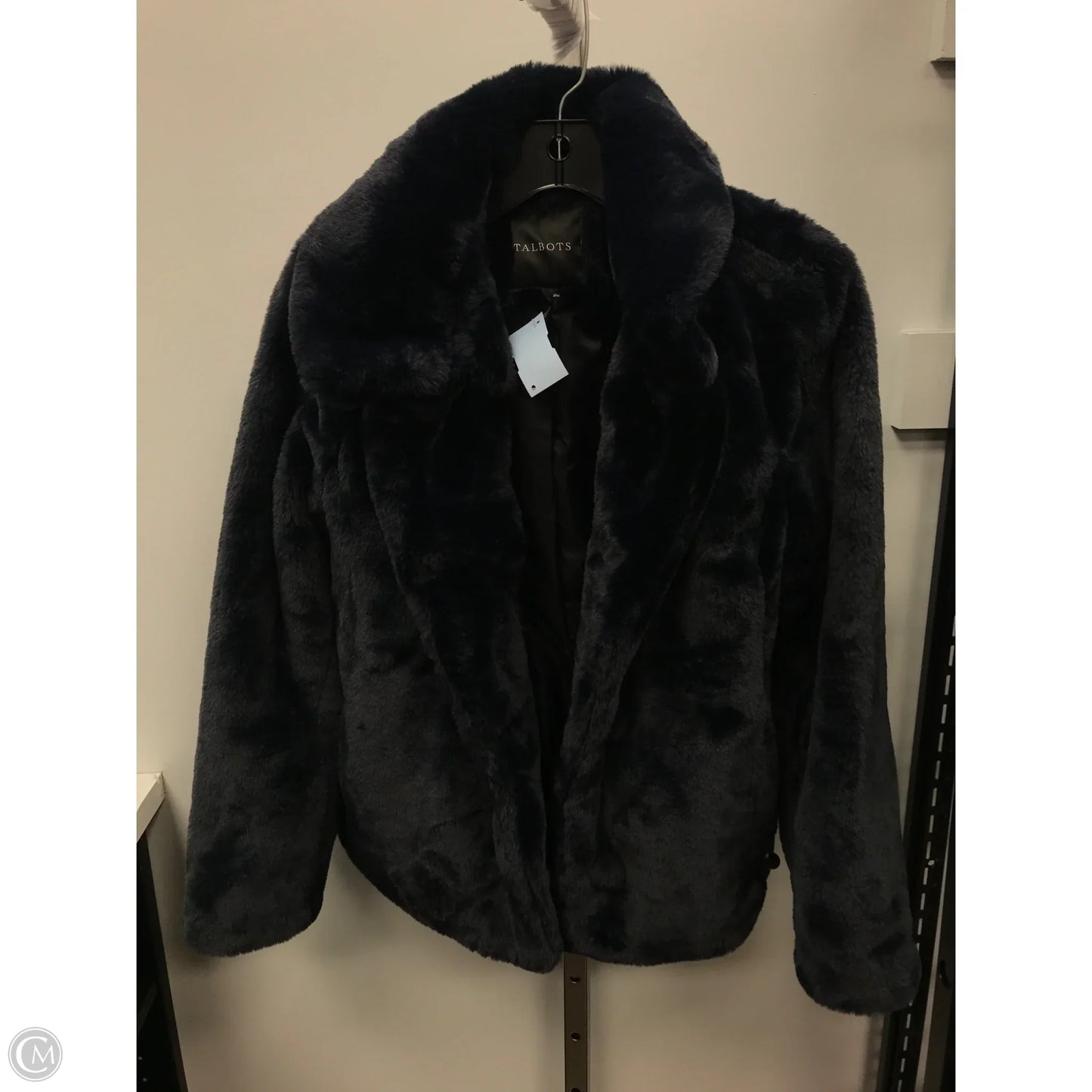 Jacket Faux Fur & Sherpa By Talbots In Blue, Size: S