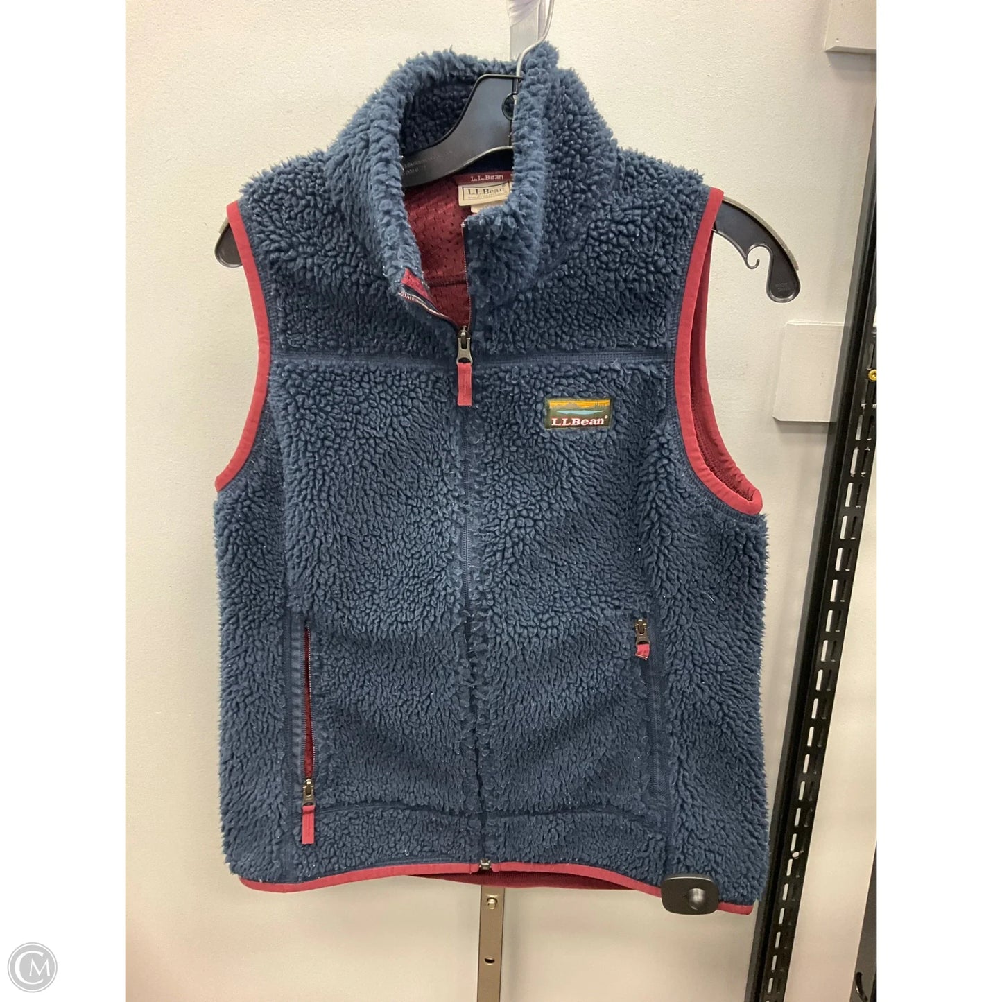 Vest Faux Fur & Sherpa By L.l. Bean In Blue, Size: S