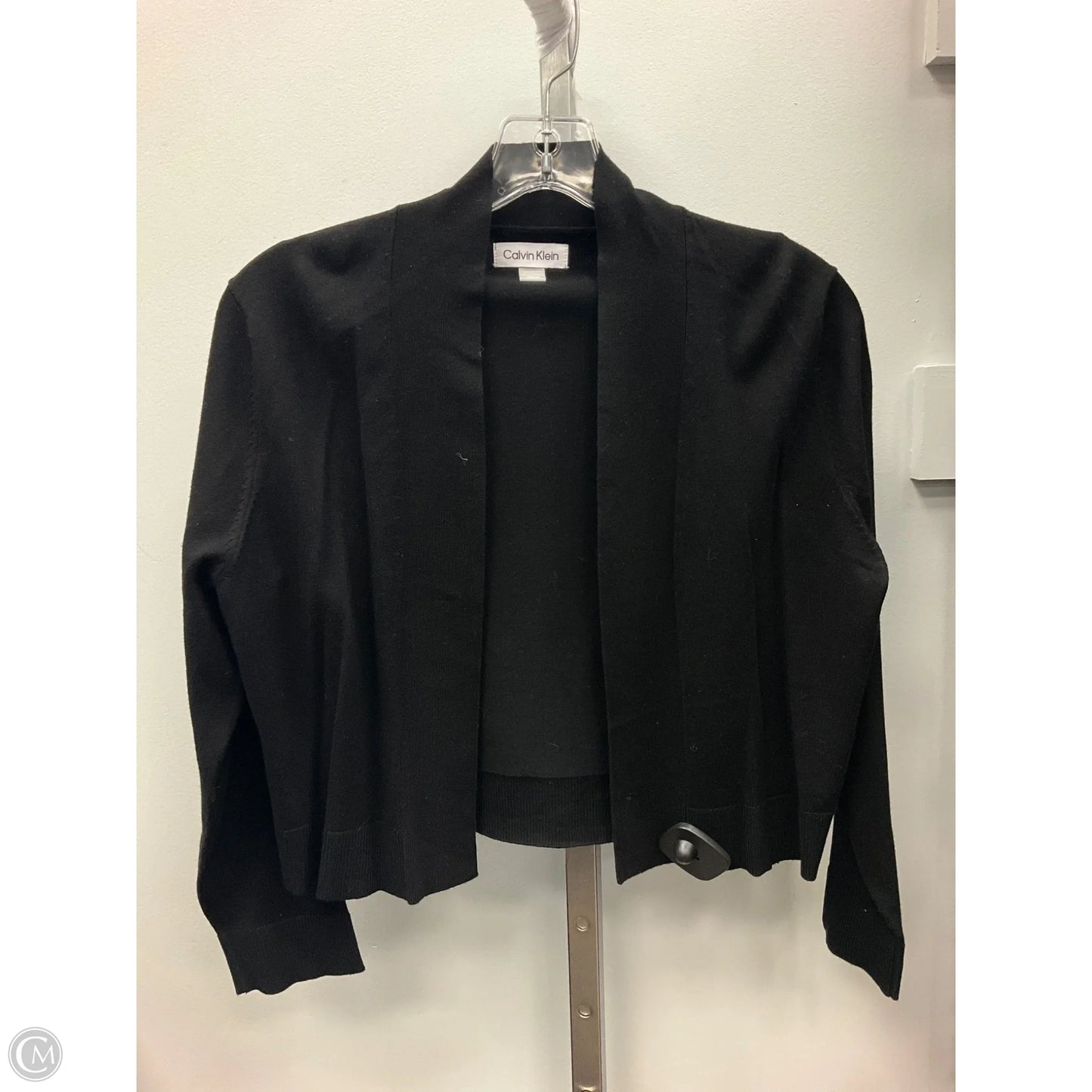 Sweater Cardigan By Calvin Klein In Black, Size: M
