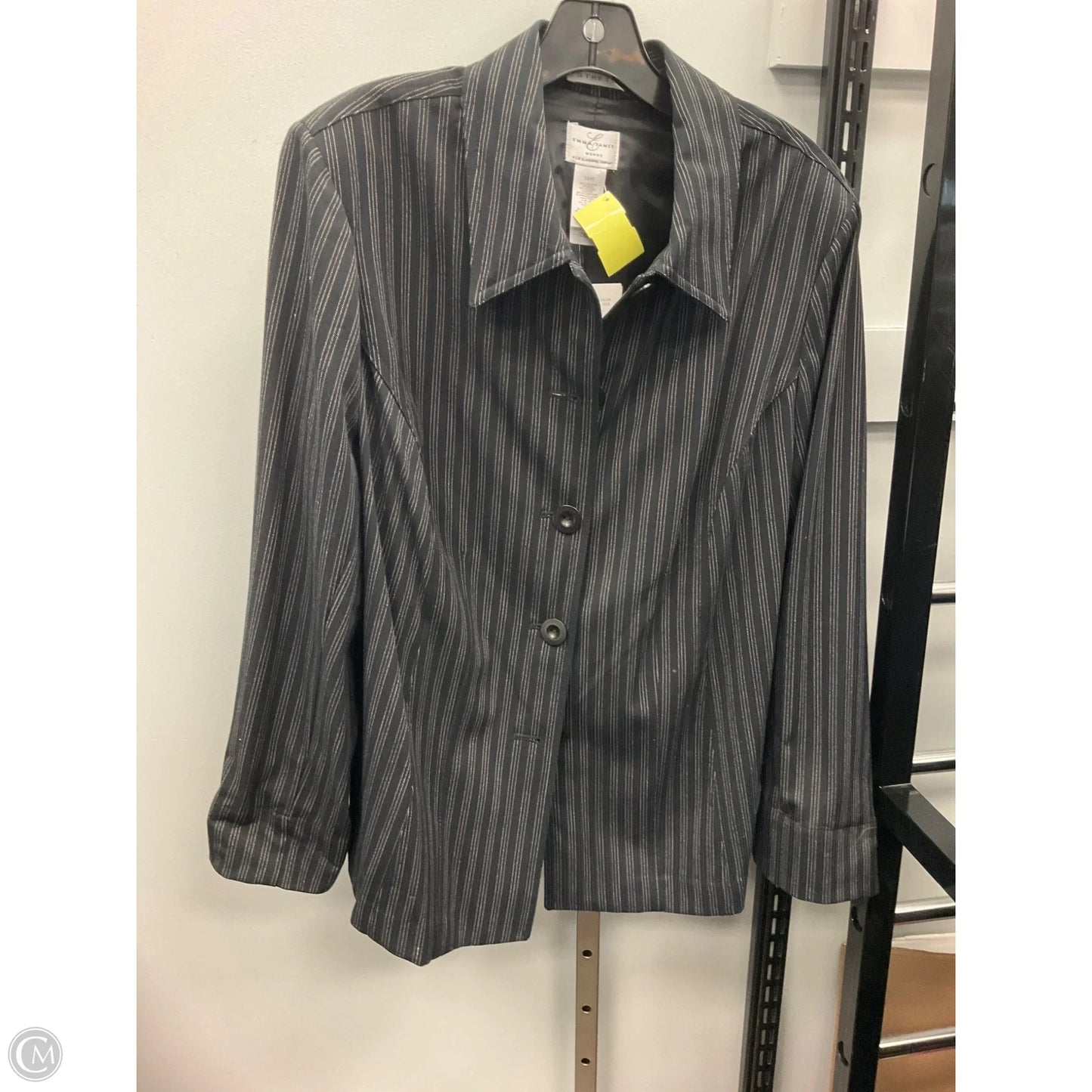 Blazer By Emma James In Striped Pattern, Size: 16