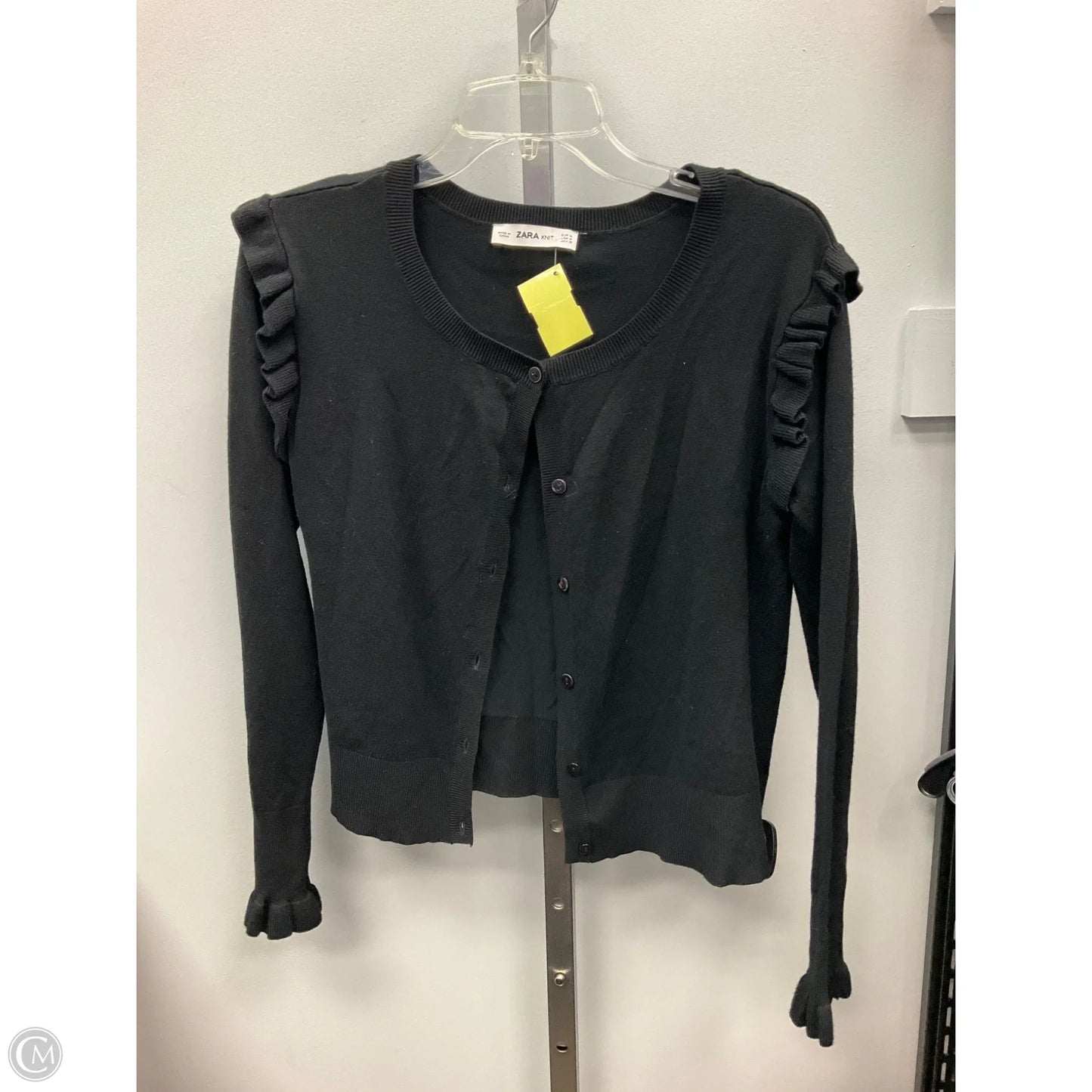 Sweater Cardigan By Zara In Black, Size: M