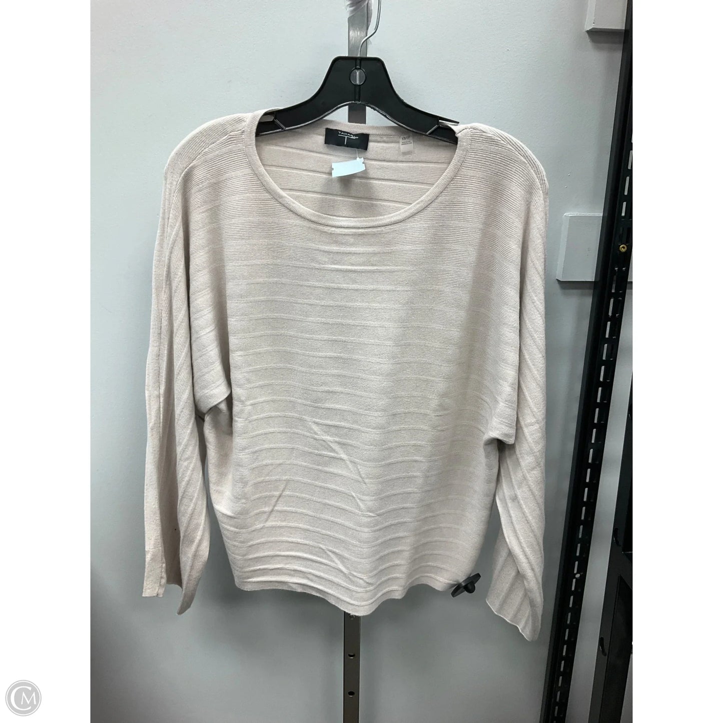 Top Long Sleeve By T Tahari In Cream, Size: Xs