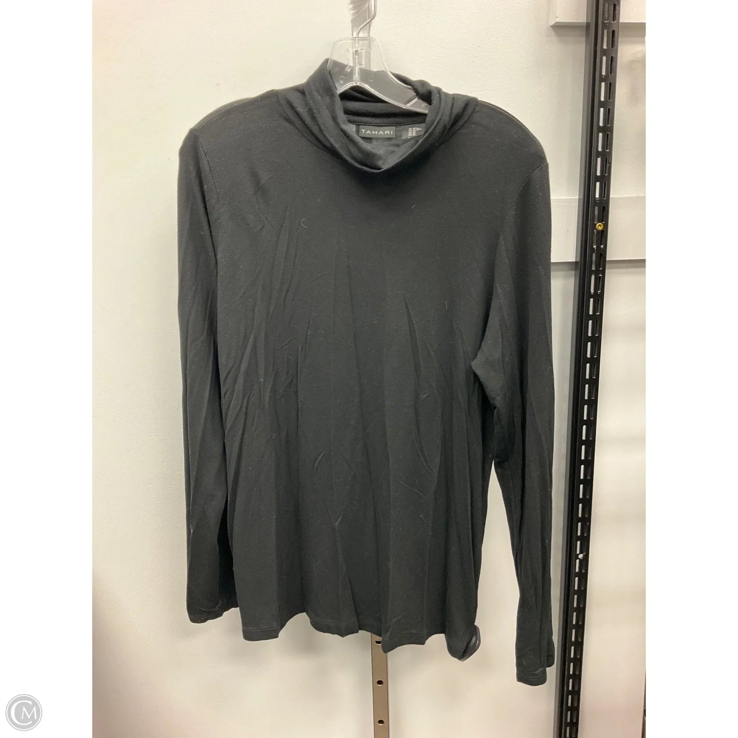 Top Long Sleeve By Tahari In Black, Size: Xl