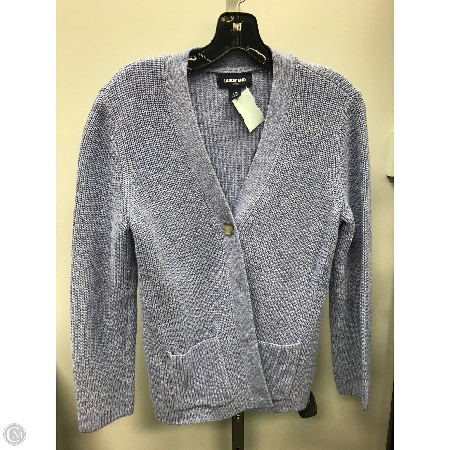 Sweater Cardigan By Lands End In Purple, Size: S