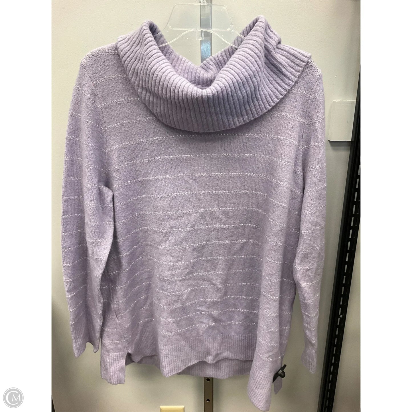 Sweater By Style And Company In Purple & Silver, Size: L
