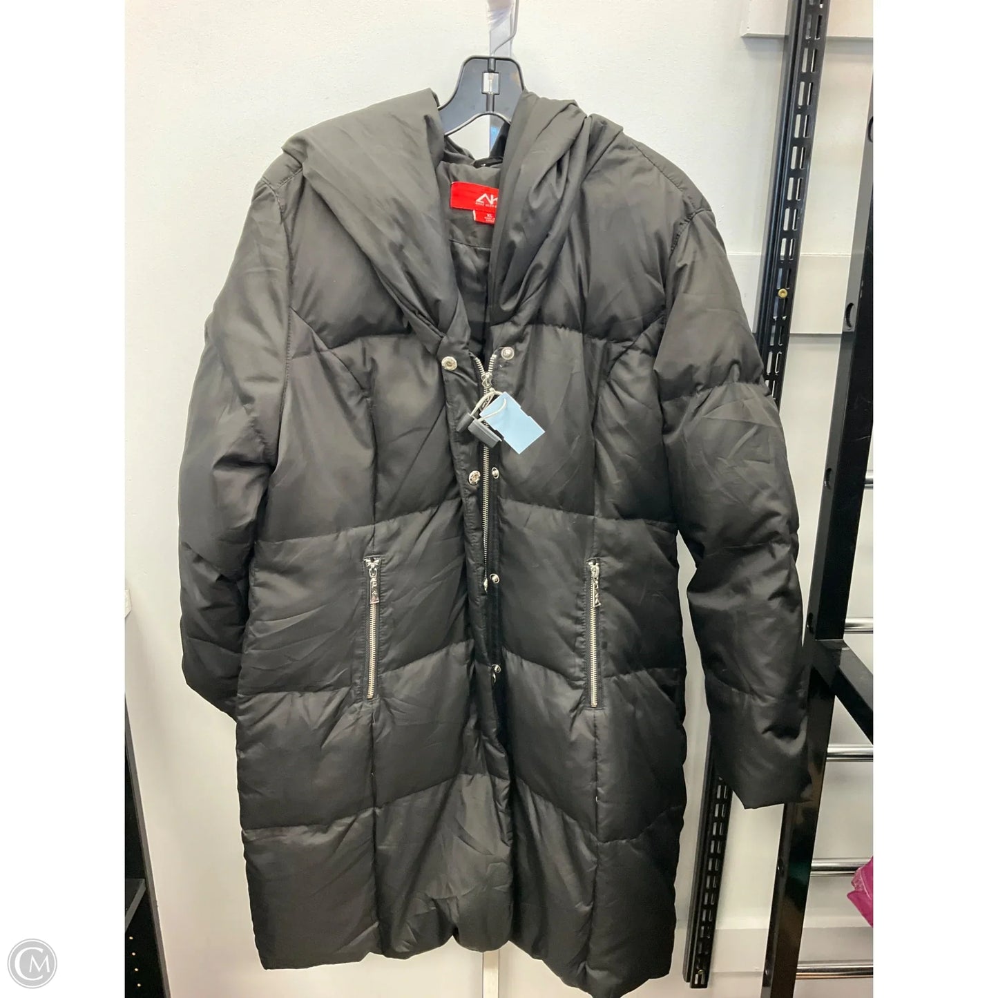 Jacket Puffer & Quilted By Anne Klein In Black, Size: Xl