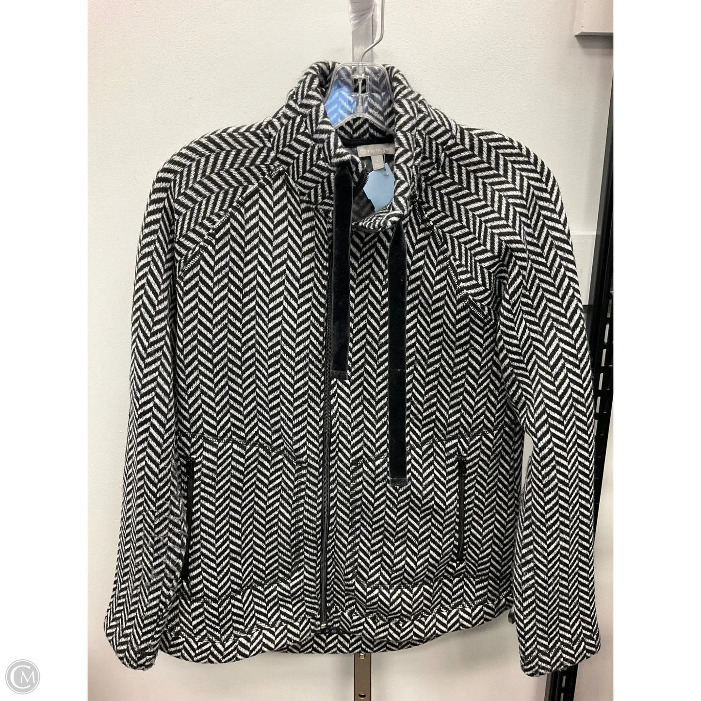 Athletic Jacket By Talbots In Black & White, Size: S