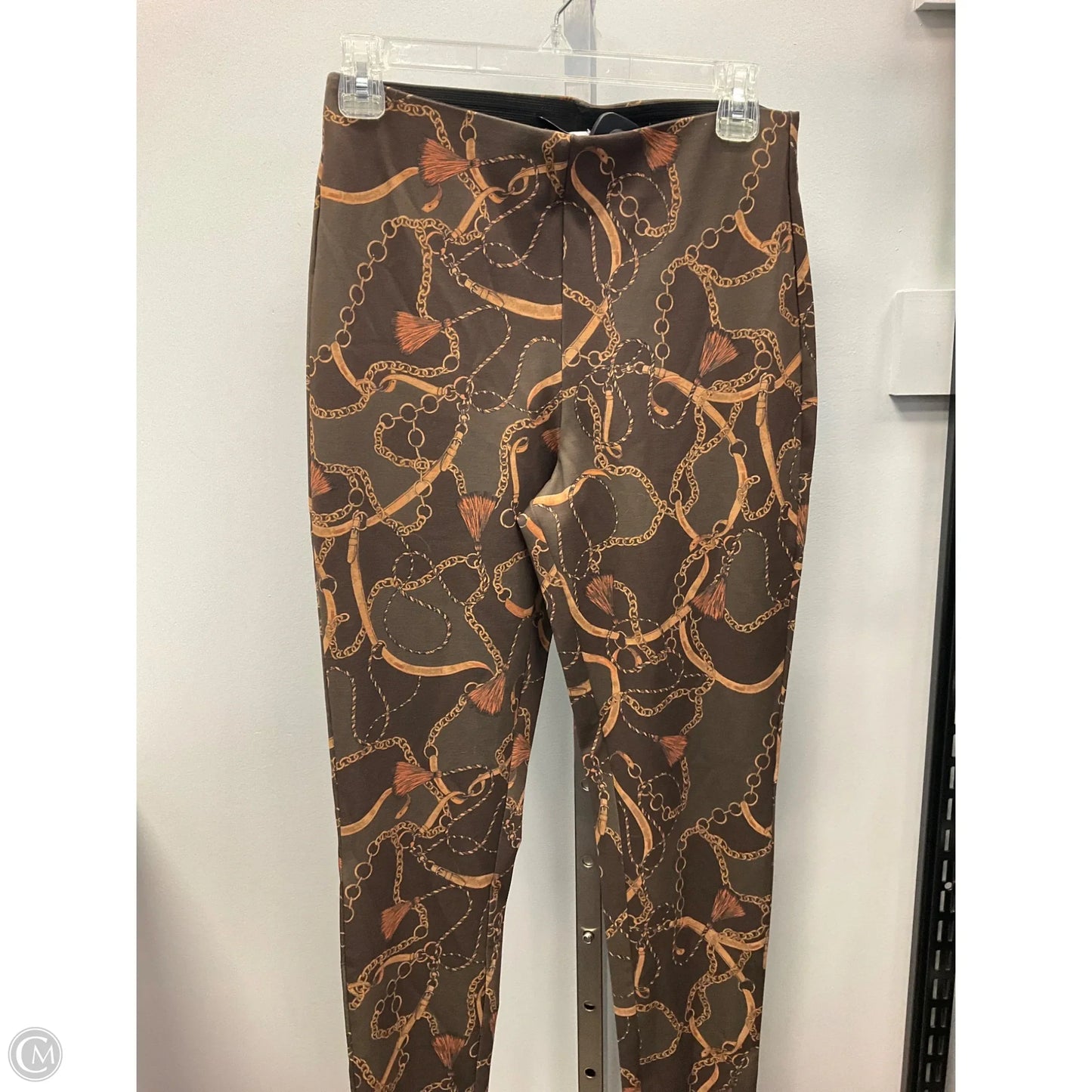 Pants Leggings By Boston Proper In Brown & Gold, Size: S