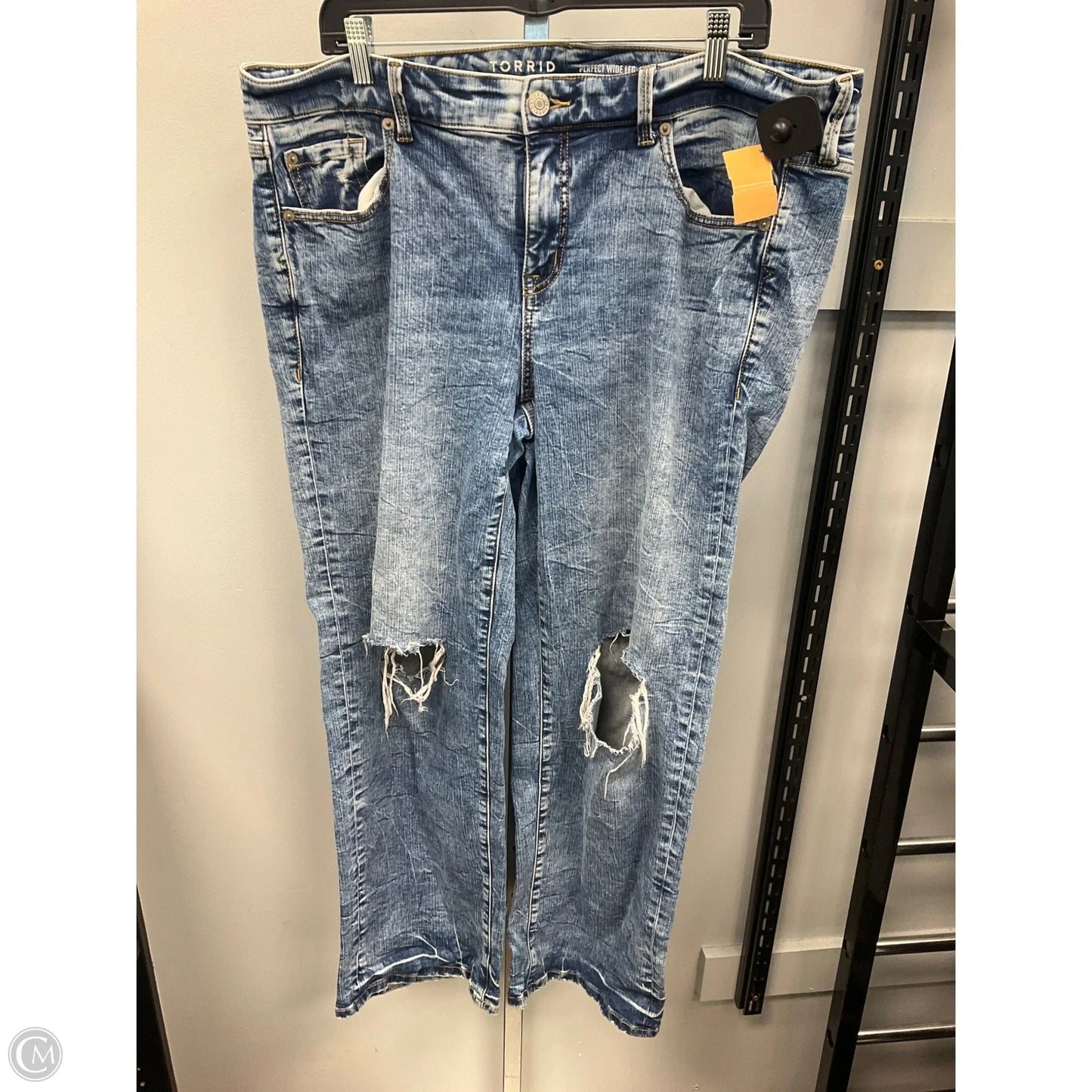 Jeans Wide Leg By Torrid In Blue Denim, Size: 14