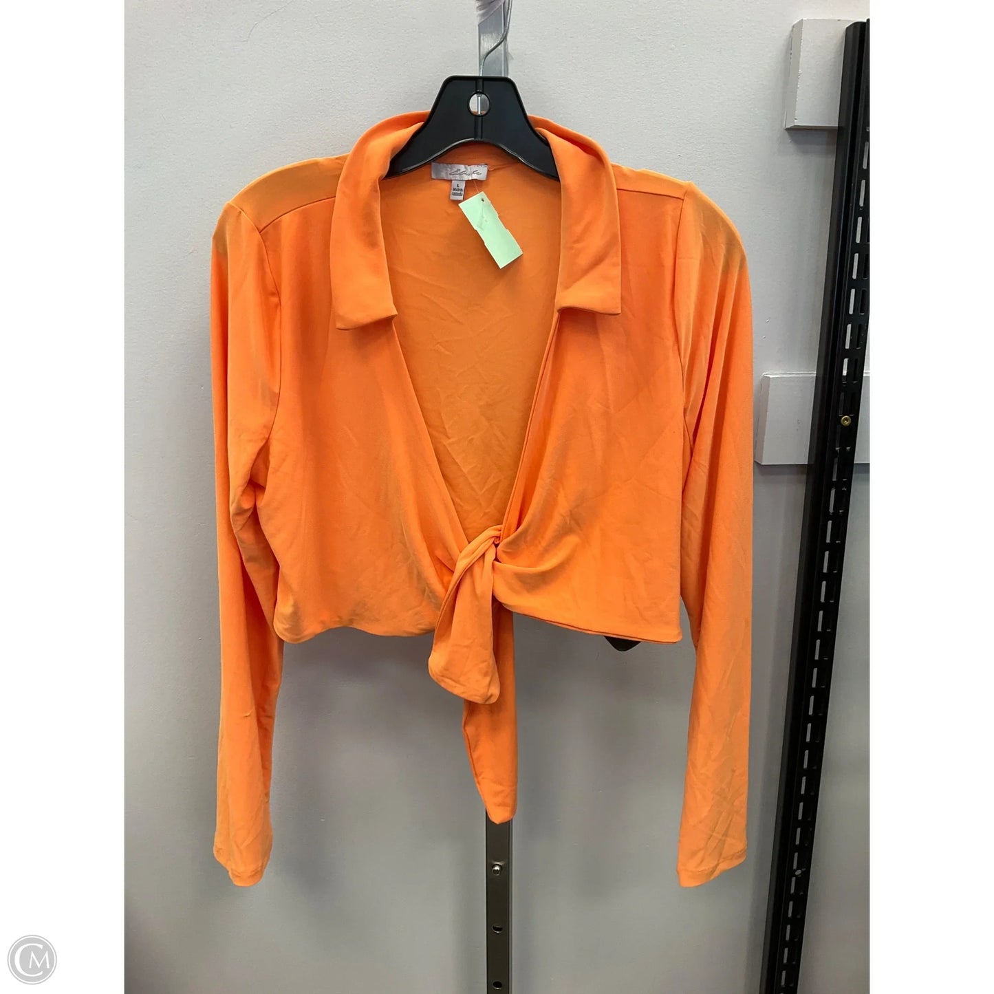 Cardigan By Clothes Mentor In Orange, Size: L
