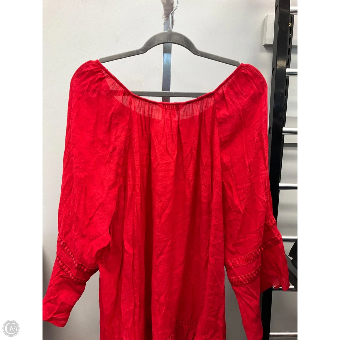 Top 3/4 Sleeve By Counterparts In Red, Size: 3x