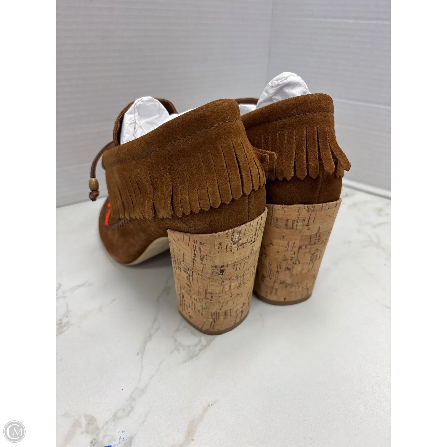 Boots Designer By Tory Burch In Brown, Size: 8.5