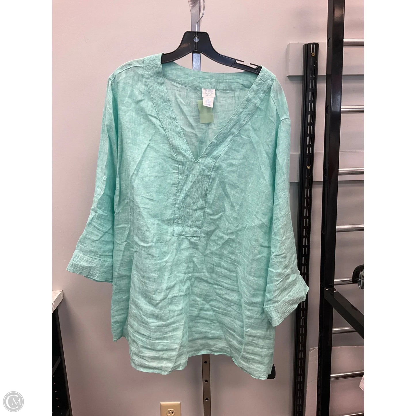 Tunic 3/4 Sleeve By Sigrid Olsen In Teal, Size: 3x