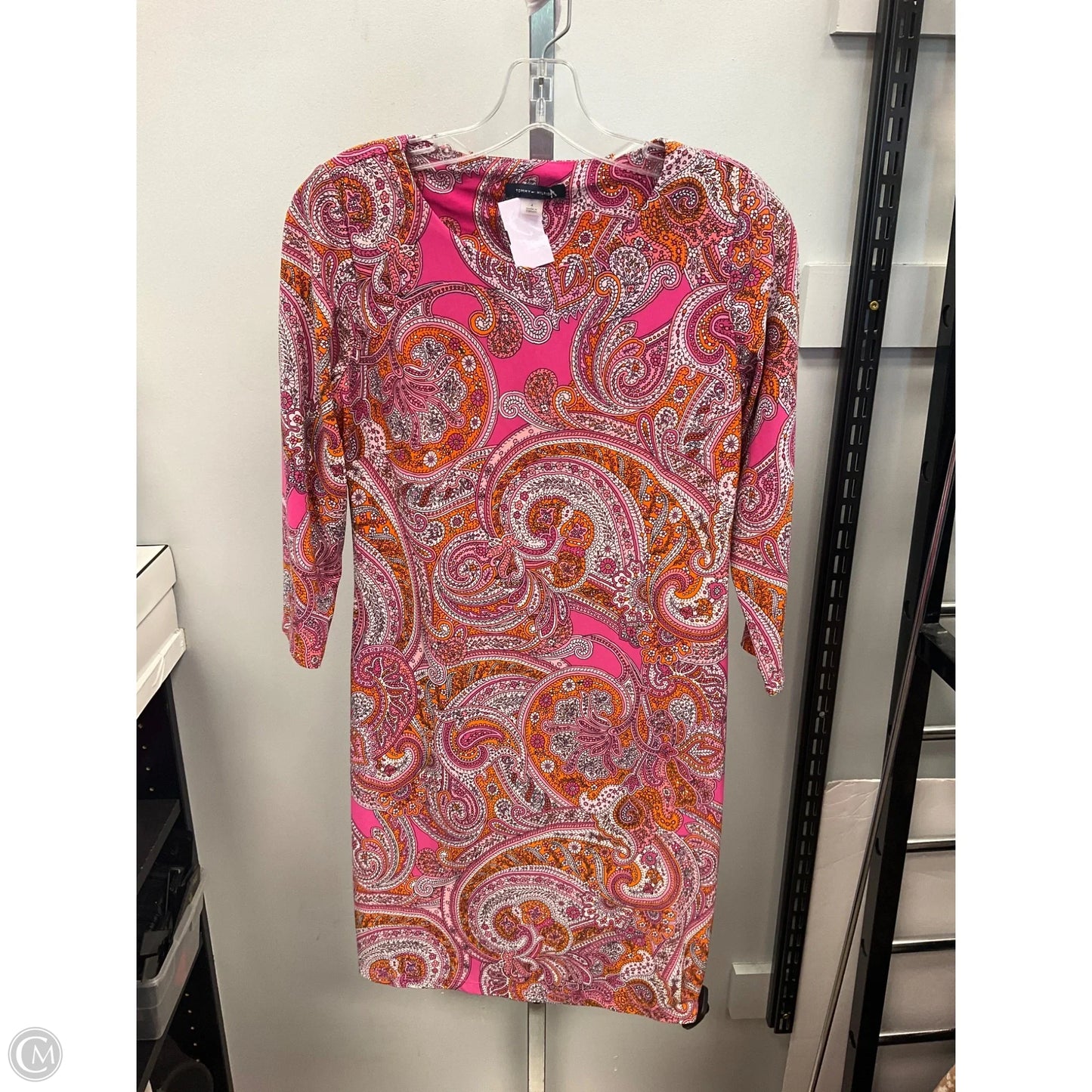 Dress Casual Short By Tommy Hilfiger In Orange & Pink, Size: 4