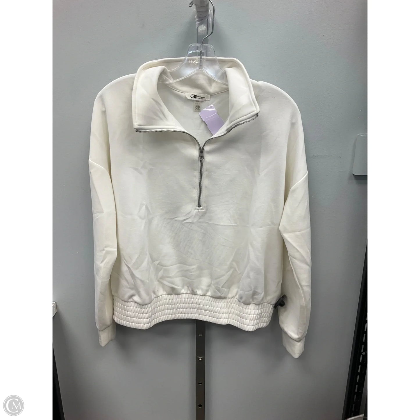 Top Long Sleeve By Cable And Gauge In Cream, Size: L