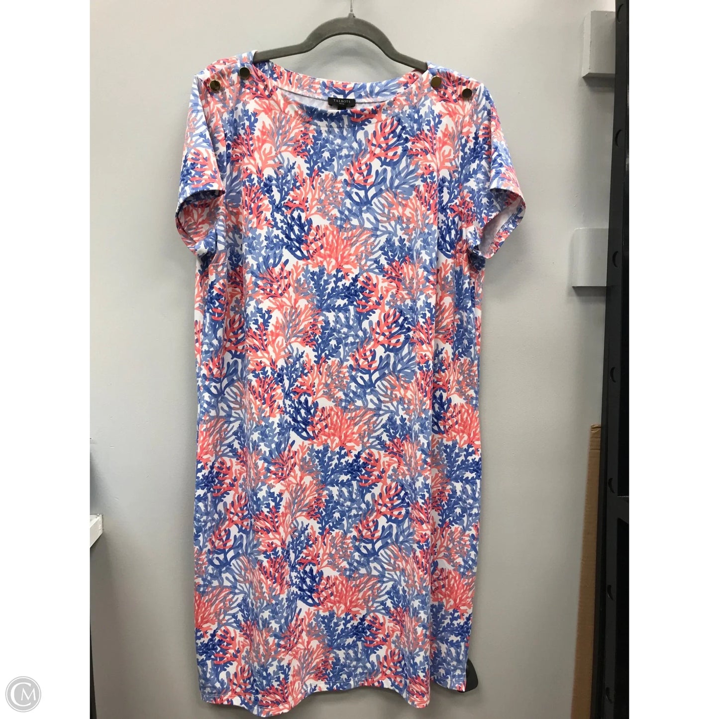 Dress Casual Short By Talbots In Blue & Pink, Size: Xlp