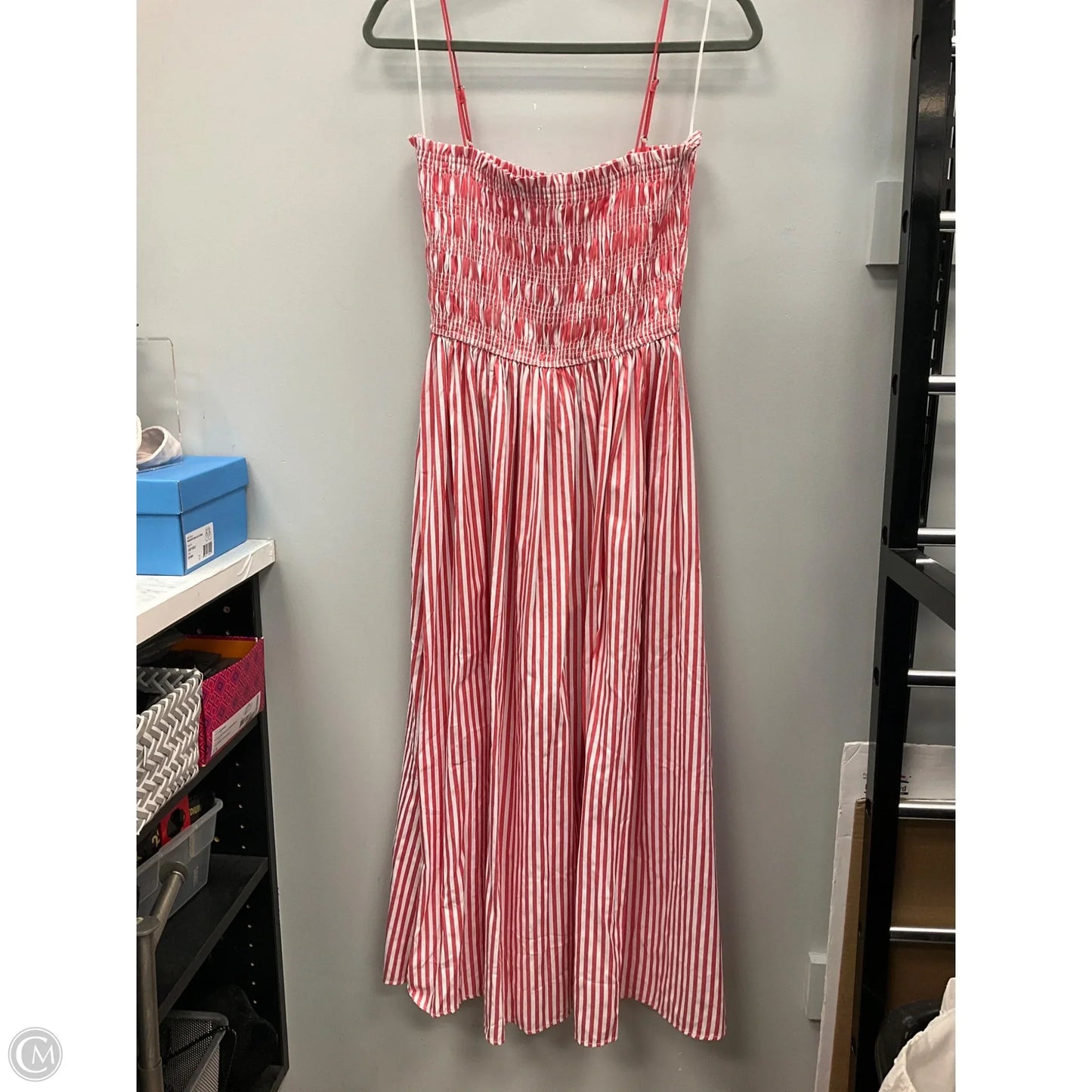 Dress Casual Midi By Promesa In Striped Pattern, Size: M