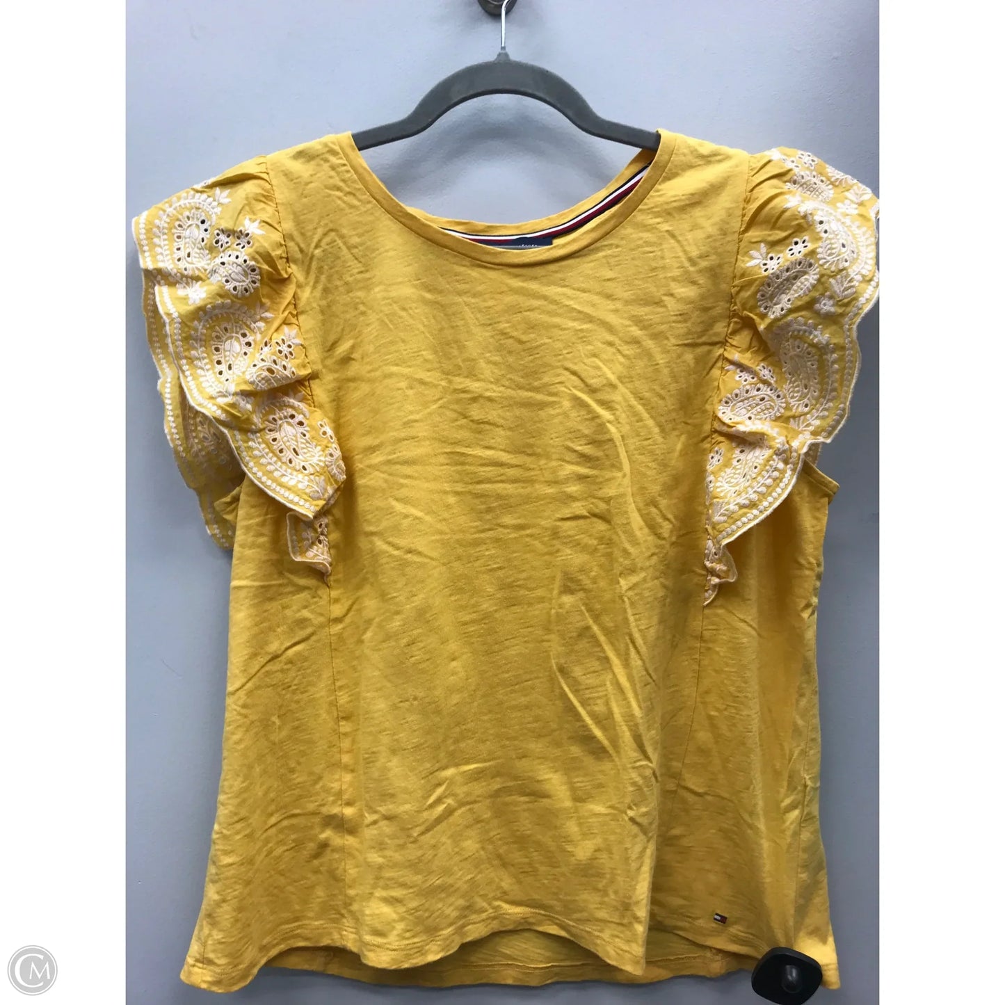 Top Sleeveless By Tommy Hilfiger In Yellow, Size: Xl