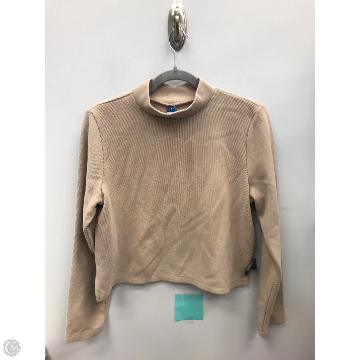 Top Long Sleeve By Old Navy In Tan, Size: M