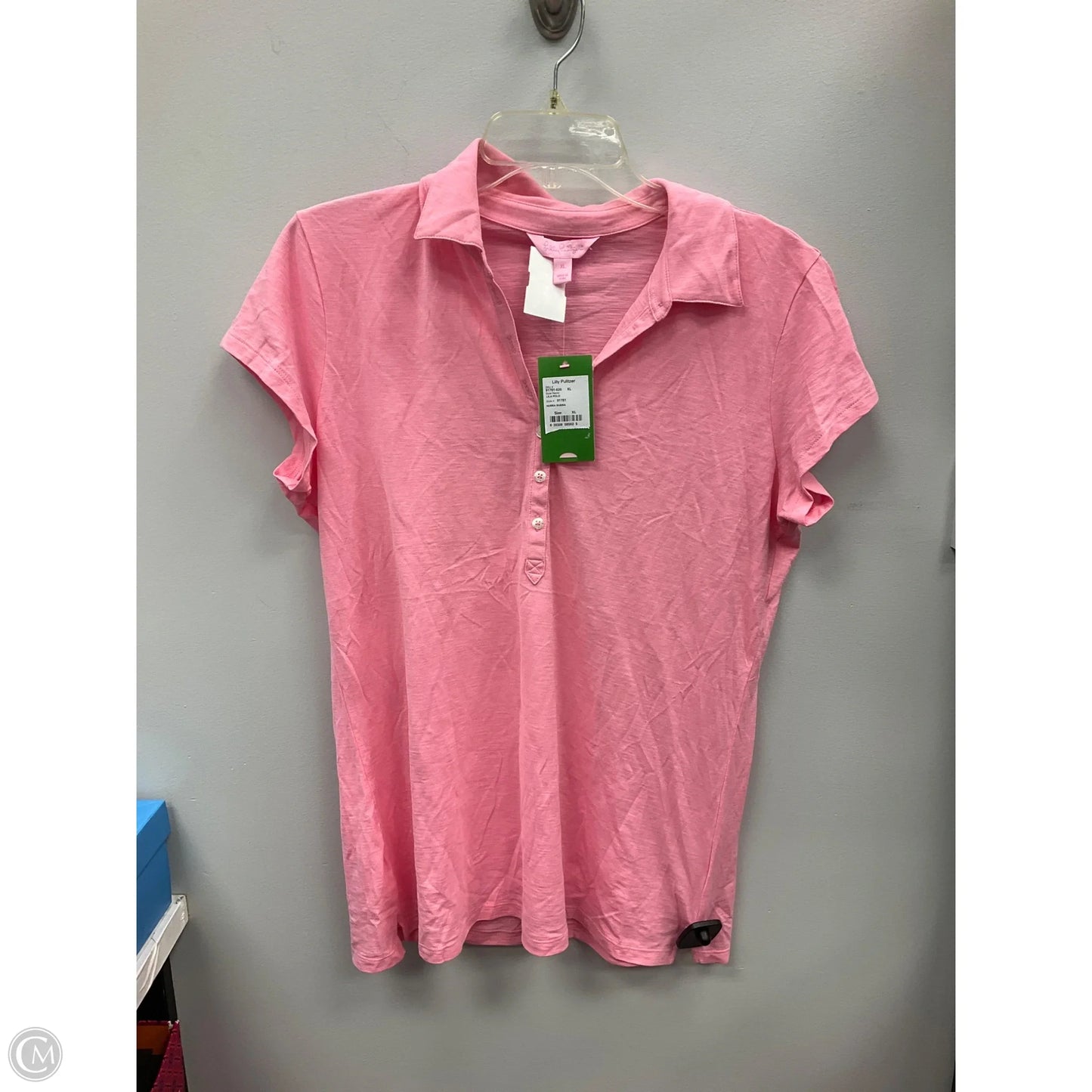 Top Short Sleeve Designer By Lilly Pulitzer In Pink, Size: Xl