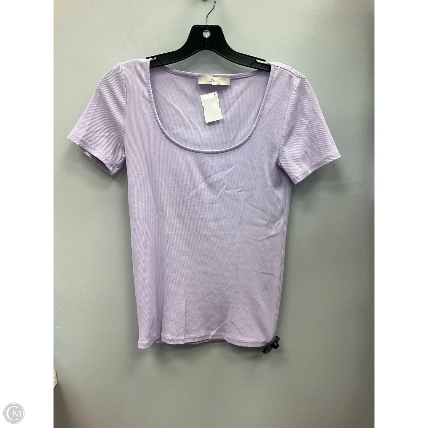 Top Short Sleeve Basic By Loft In Purple, Size: S