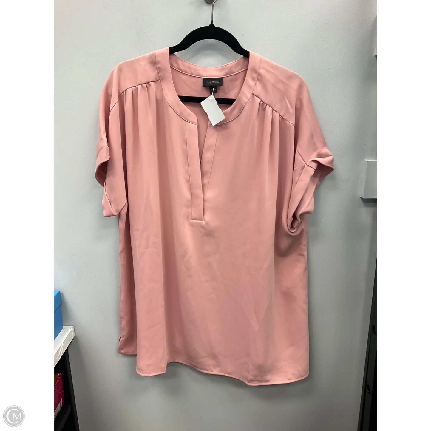 Top Short Sleeve By J. Jill In Peach, Size: Xl