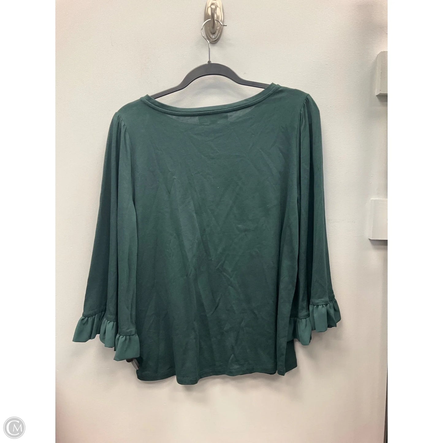 Top 3/4 Sleeve By Michael By Michael Kors In Green, Size: L