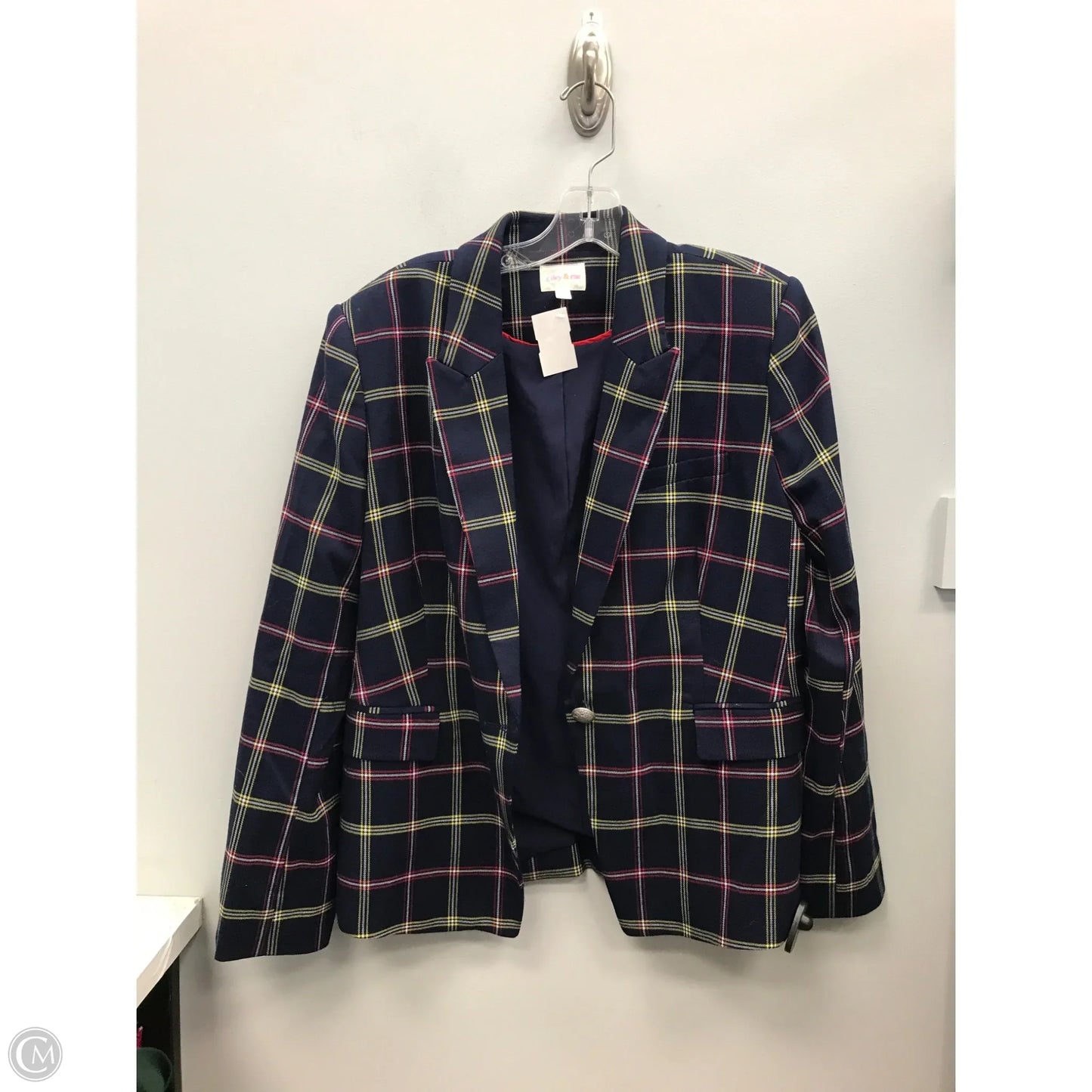 Blazer By Riley & Rae In Plaid Pattern, Size: 10
