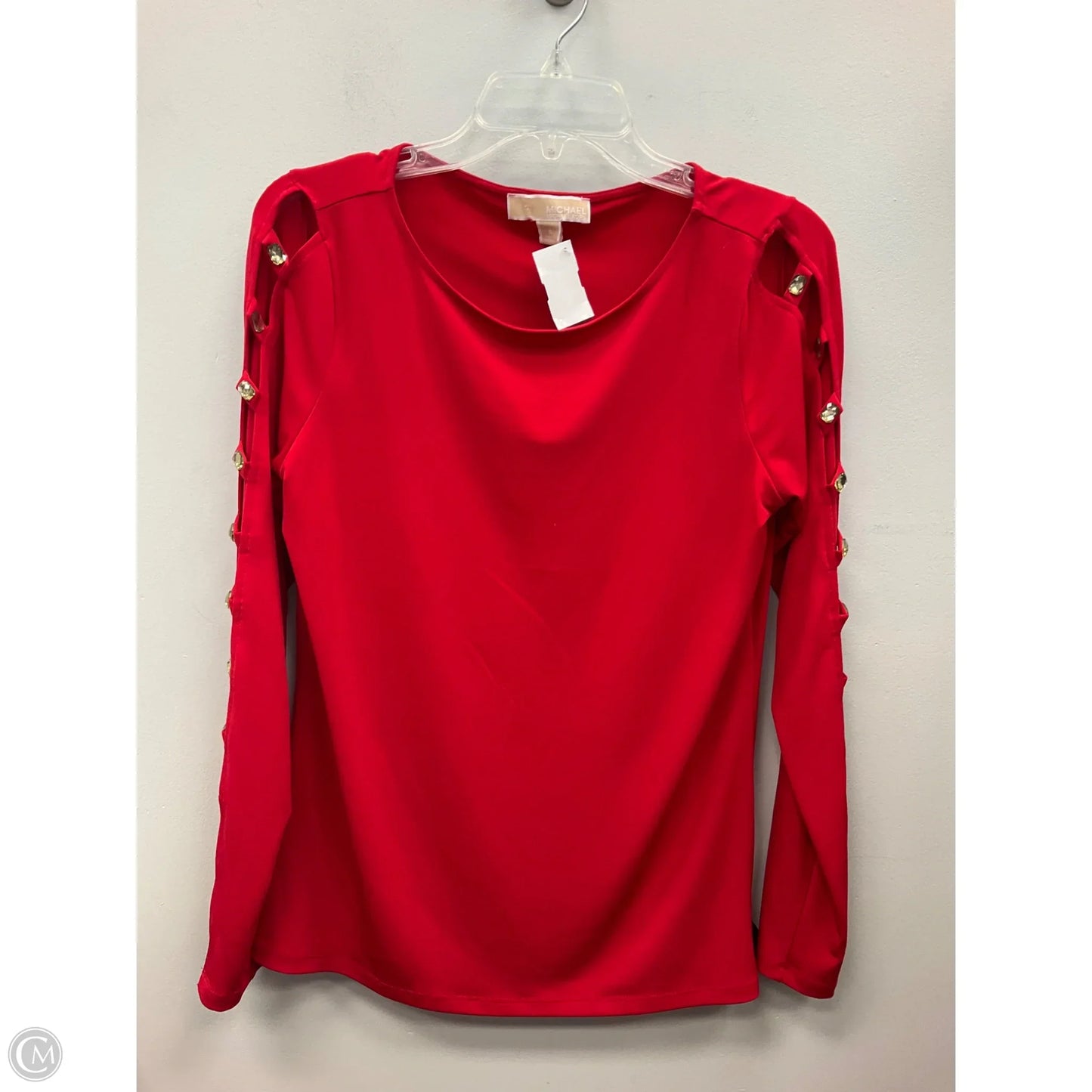 Top Long Sleeve By Michael By Michael Kors In Red, Size: S