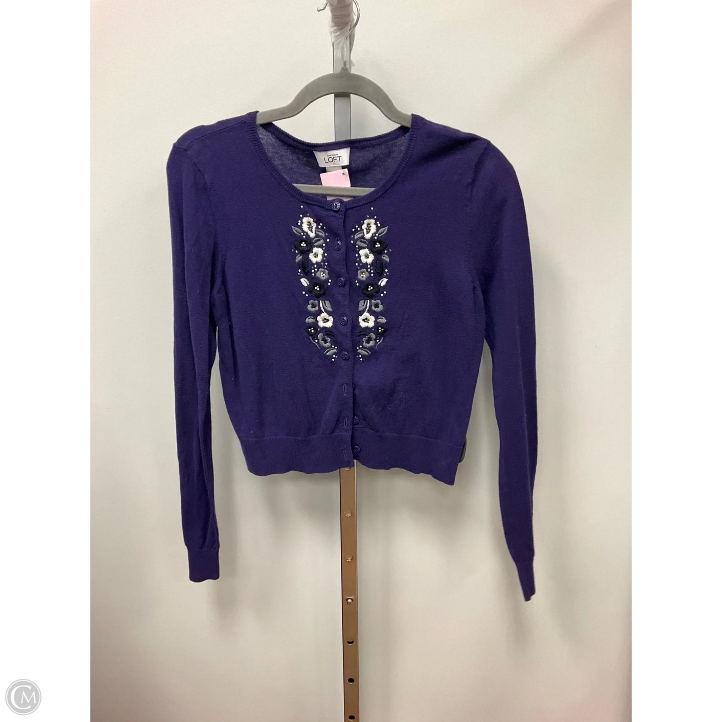 Cardigan By Loft In Purple, Size: S