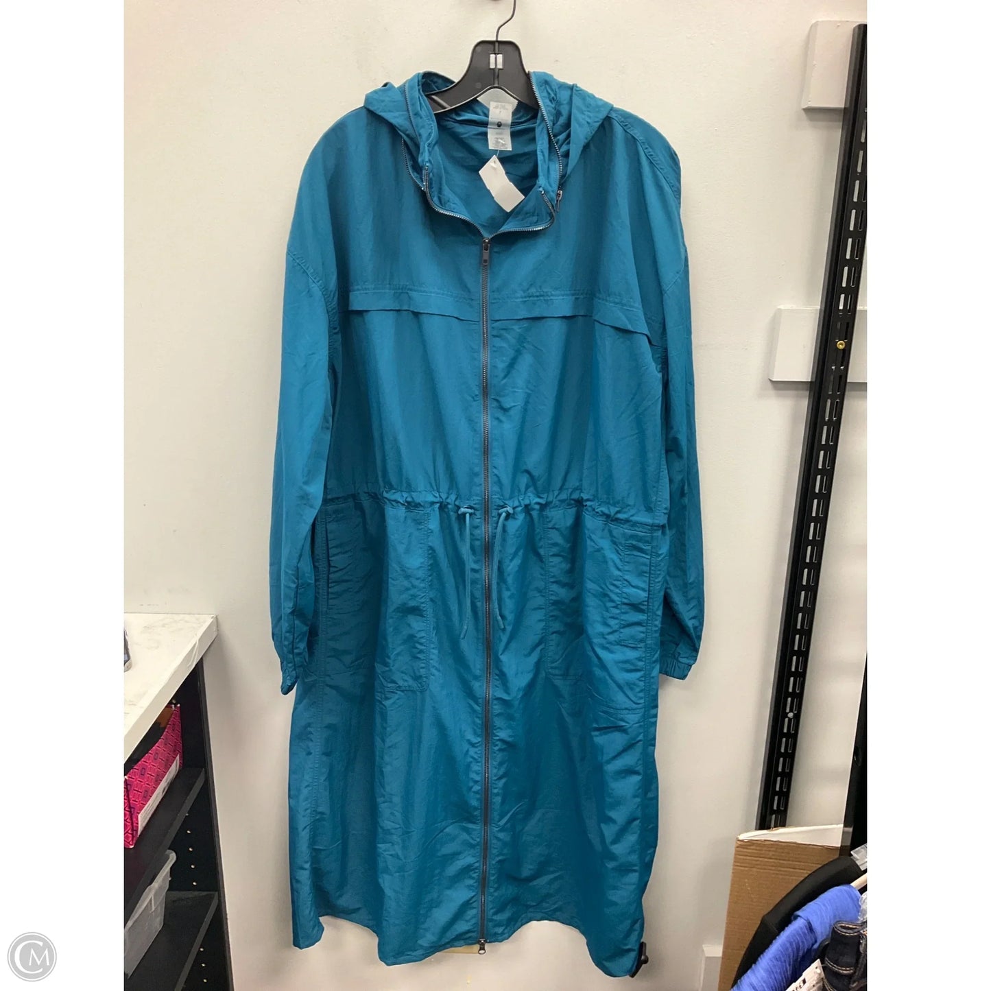 Jacket Windbreaker By Spiritual Gangster In Blue, Size: L