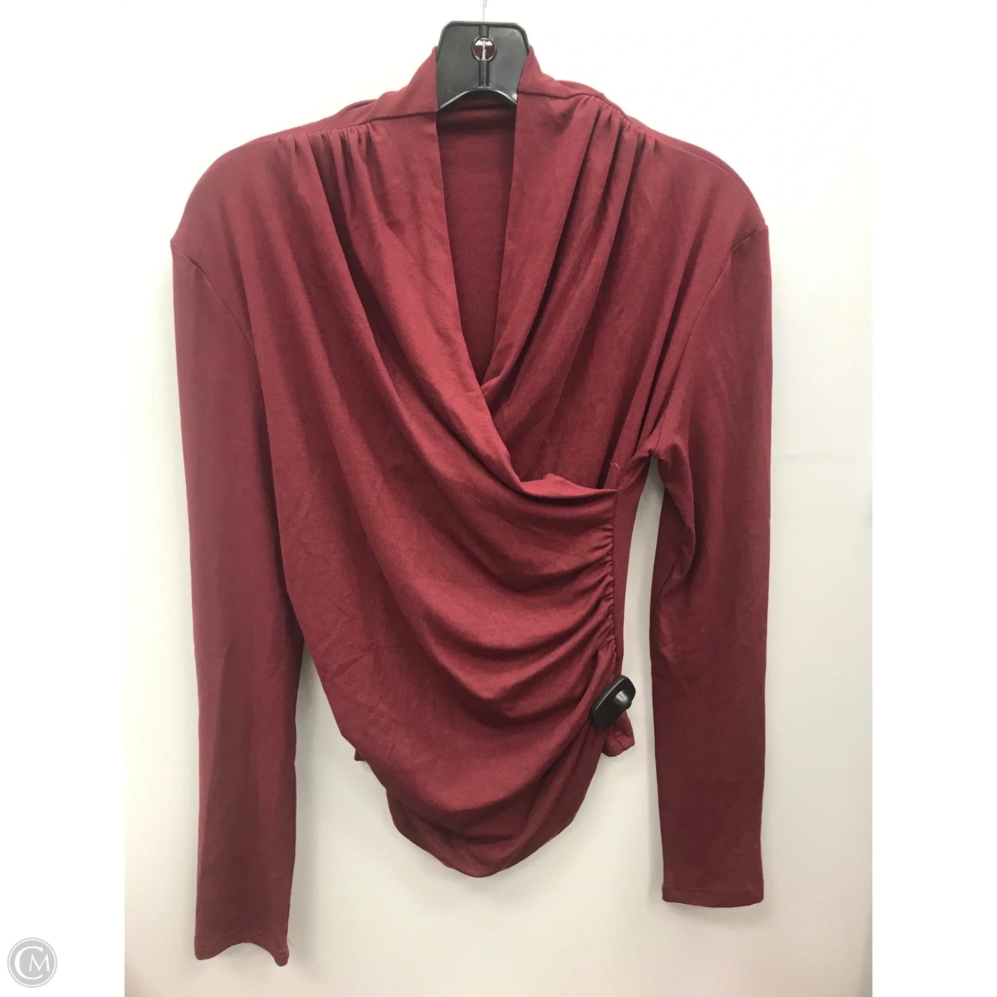 Top Long Sleeve By Commense In Red, Size: M