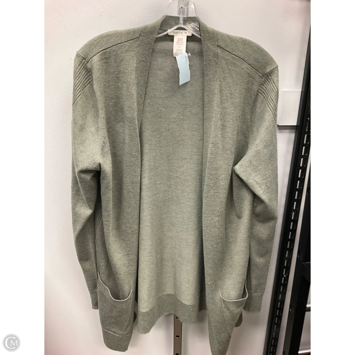 Sweater Cardigan By Matty M In Green, Size: L