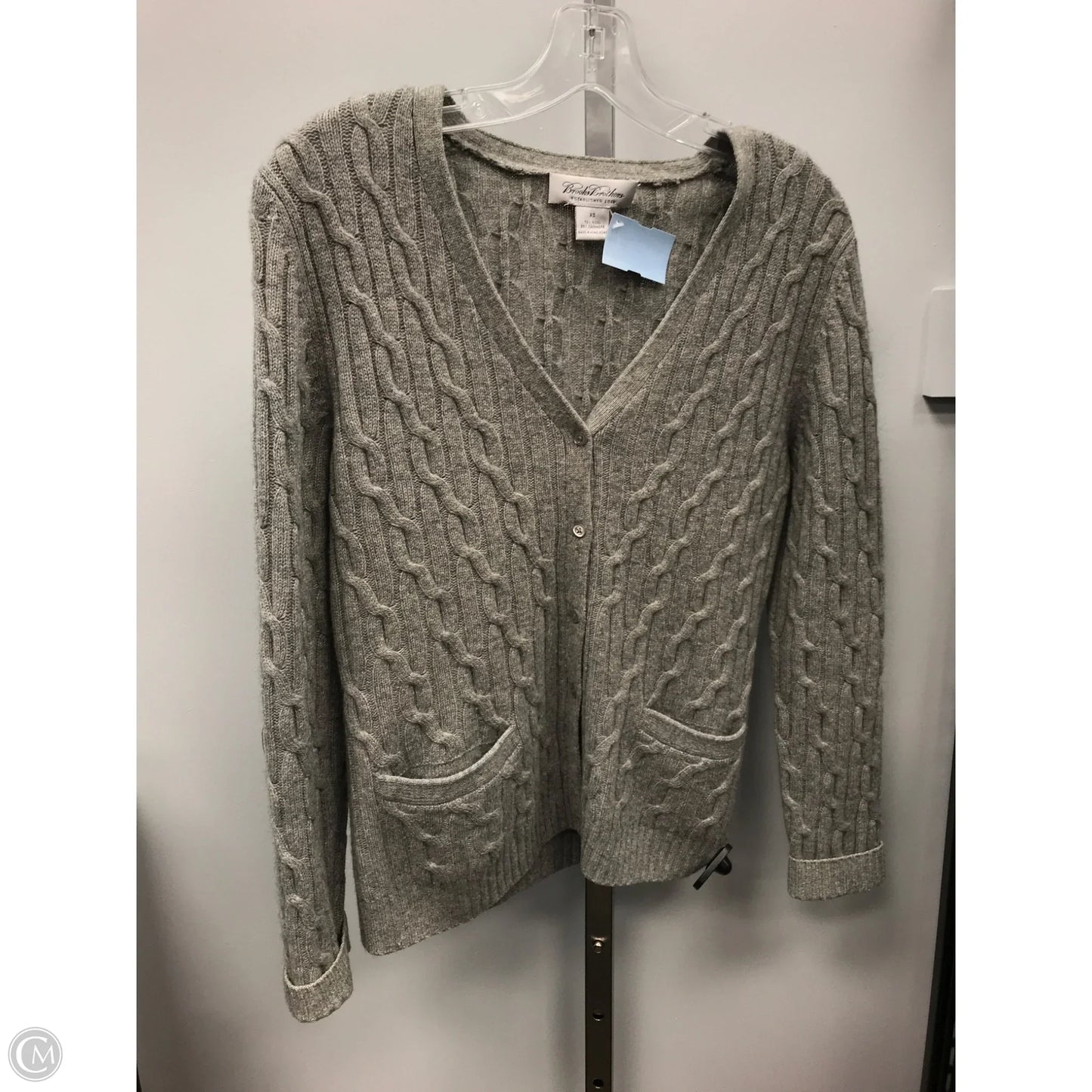 Sweater By Brooks Brothers In Grey, Size: Xs