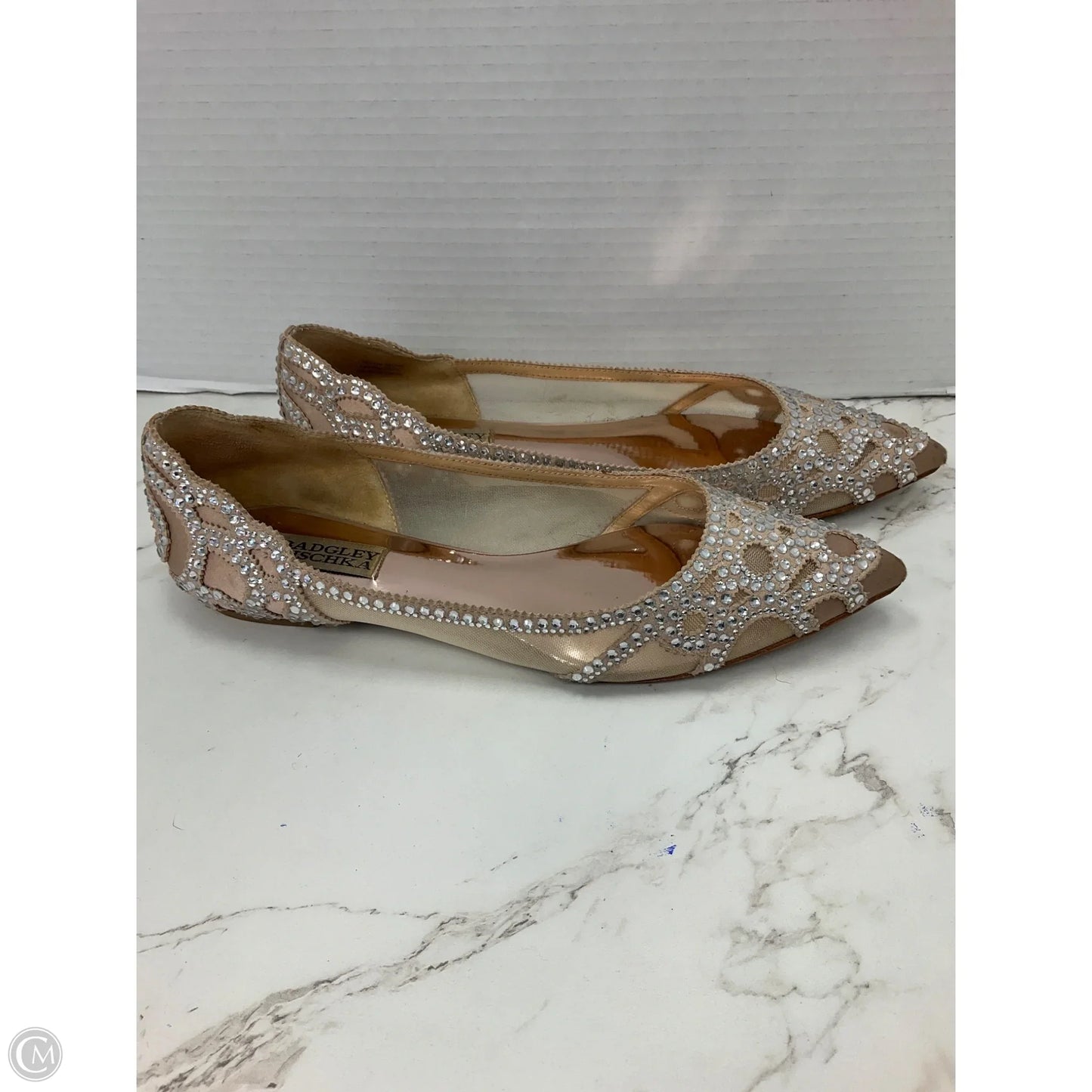 Shoes Flats By Badgley Mischka In Silver, Size: 8