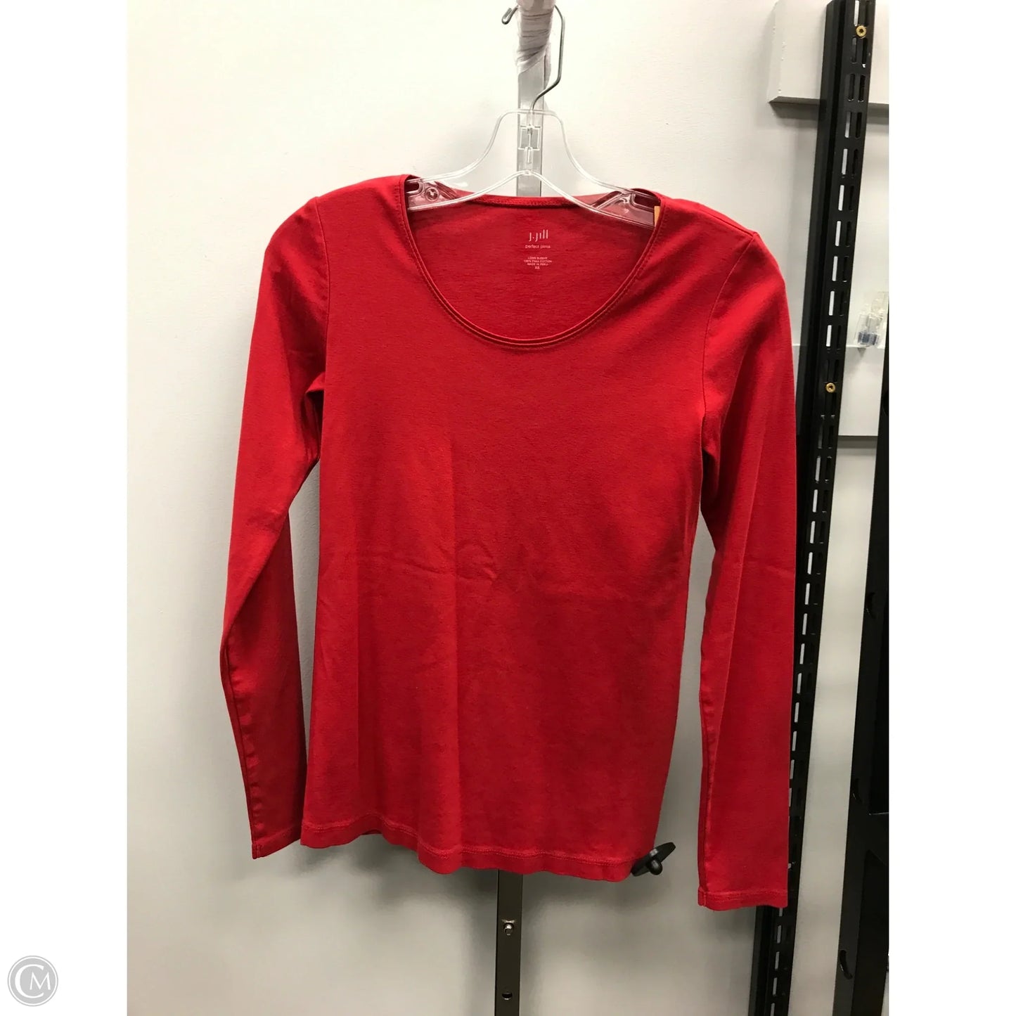Top Long Sleeve Basic By J. Jill In Red, Size: Xs