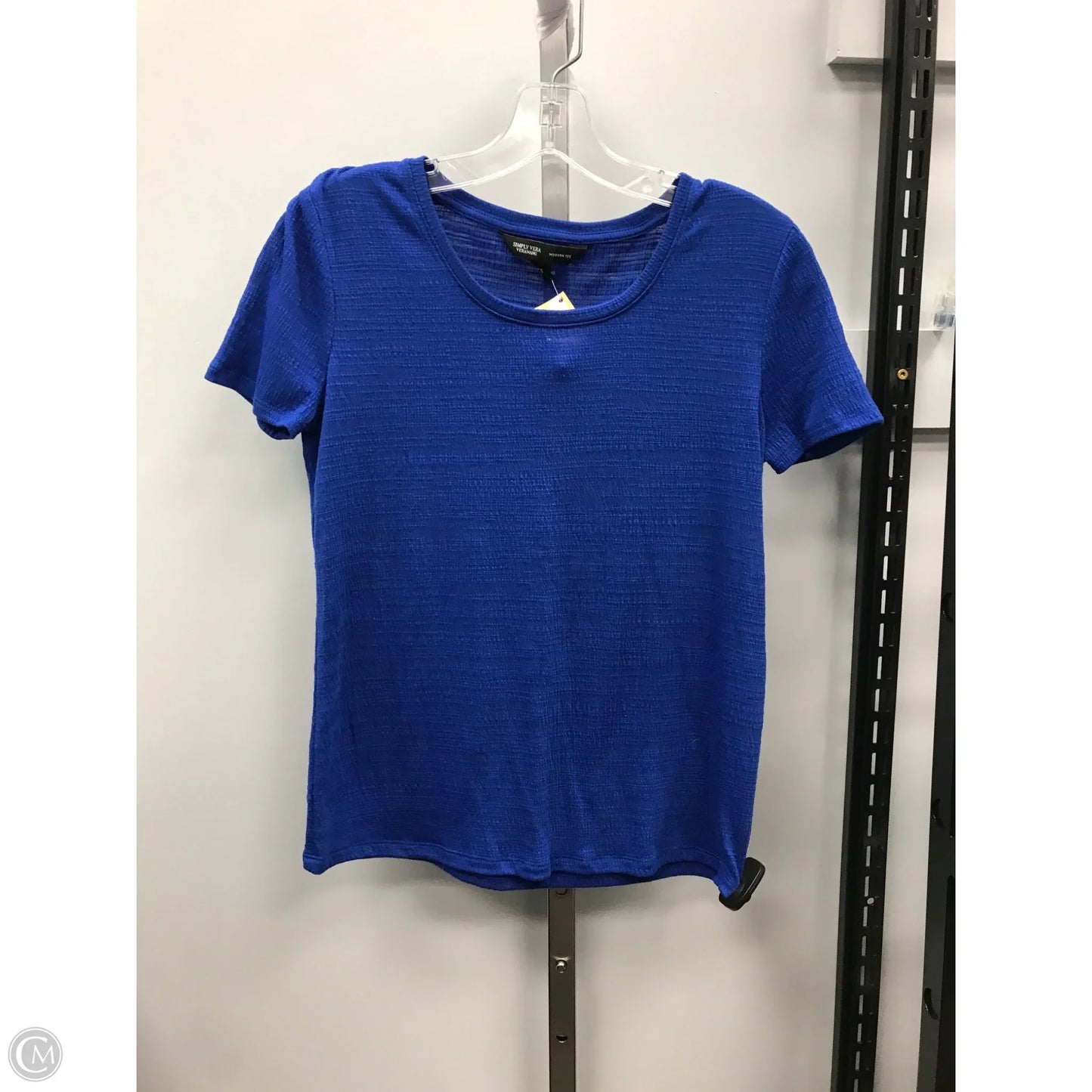 Top Short Sleeve By Simply Vera In Blue, Size: Xs