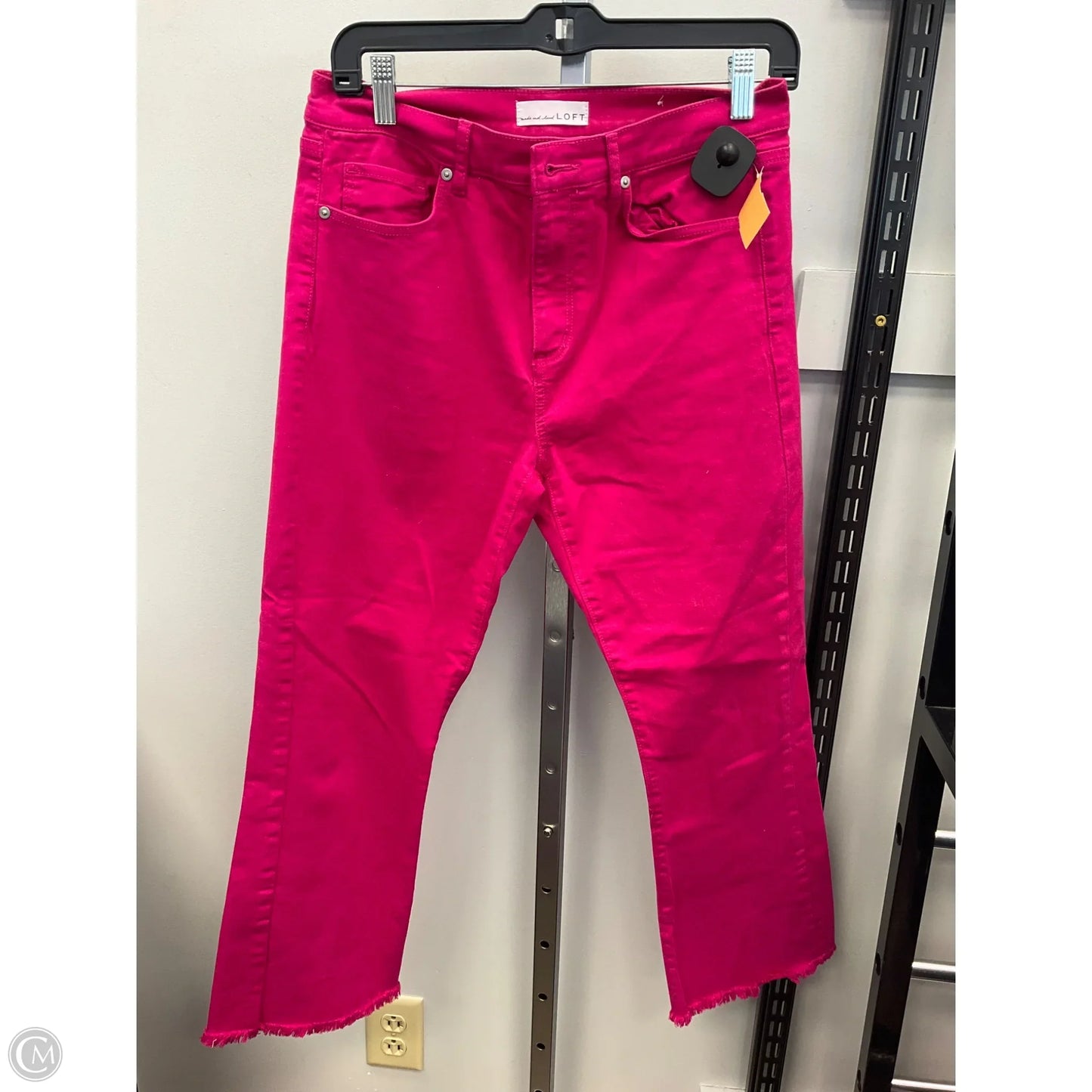 Jeans Cropped By Loft In Pink, Size: 4