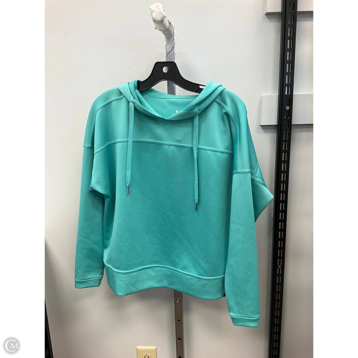 Athletic Top Long Sleeve Hoodie By Apana In Aqua, Size: S