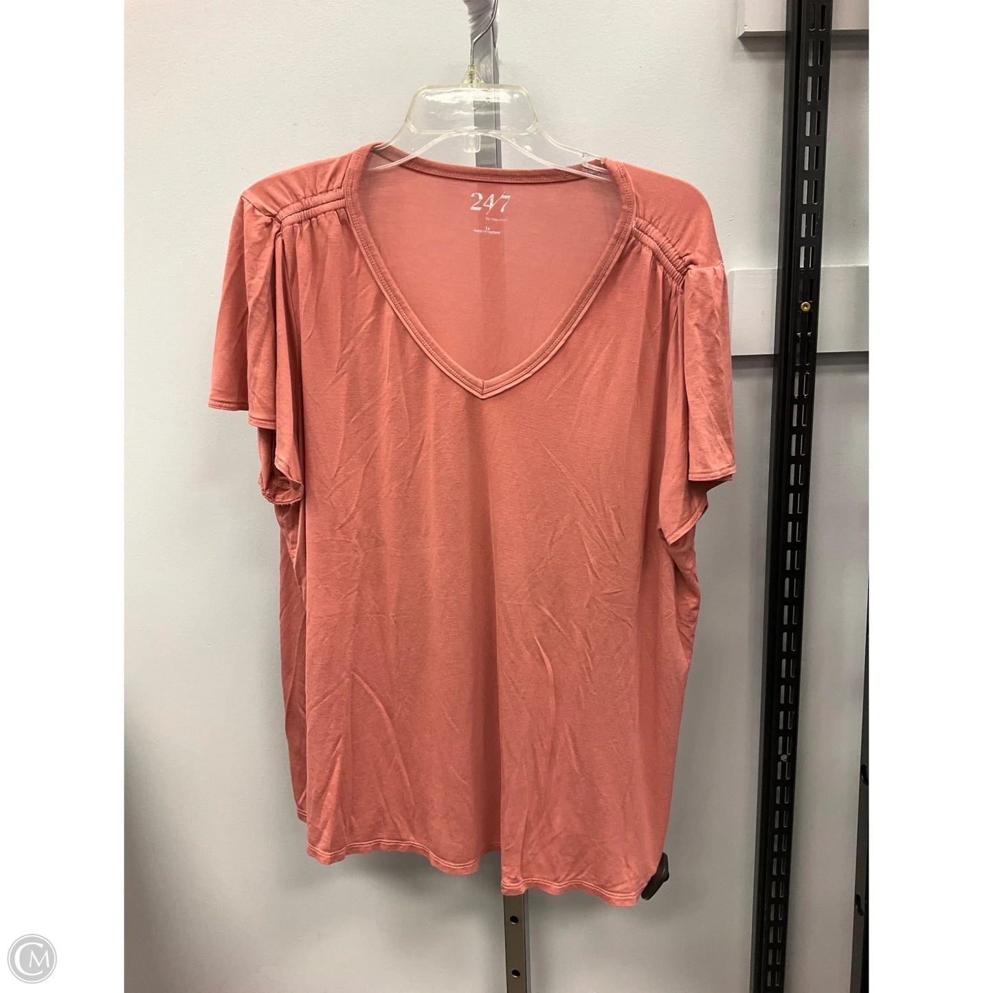 Top Short Sleeve By Clothes Mentor In Peach, Size: 1x