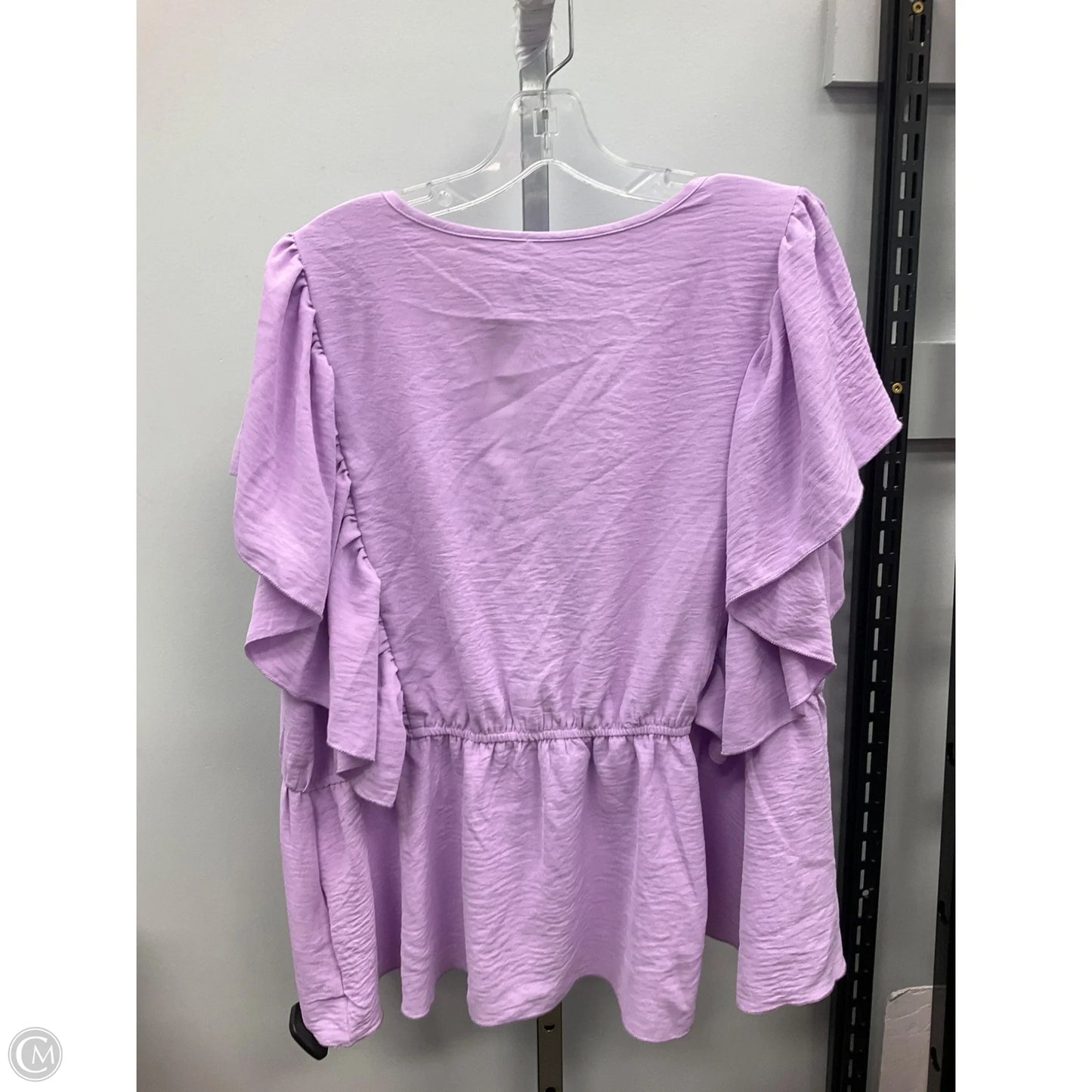 Top Short Sleeve By Shein In Purple, Size: 3x