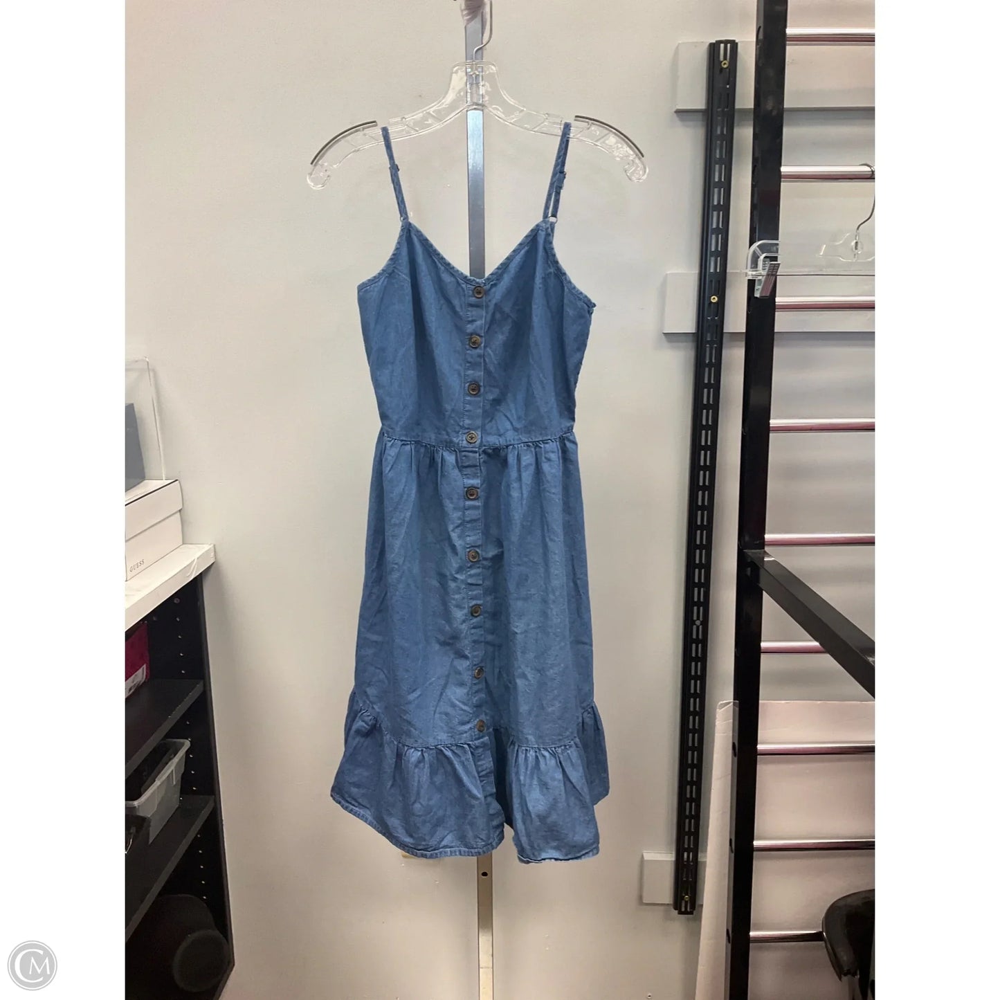 Dress Casual Short By Japna In Blue Denim, Size: L