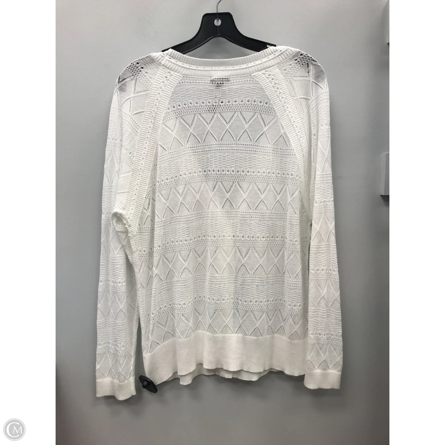 Sweater Cardigan By Talbots In White, Size: L