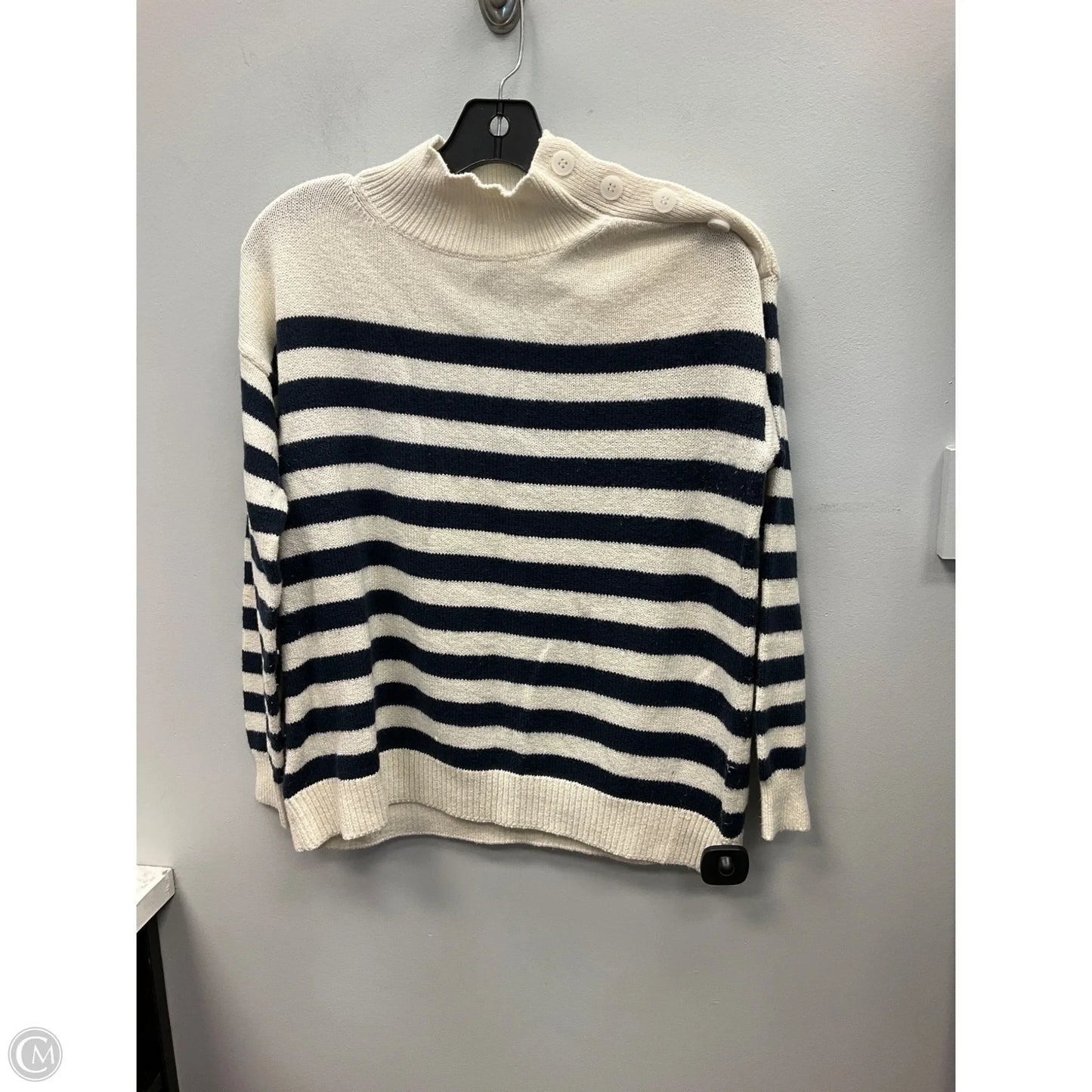 Sweater By Loft In Striped Pattern, Size: Mp