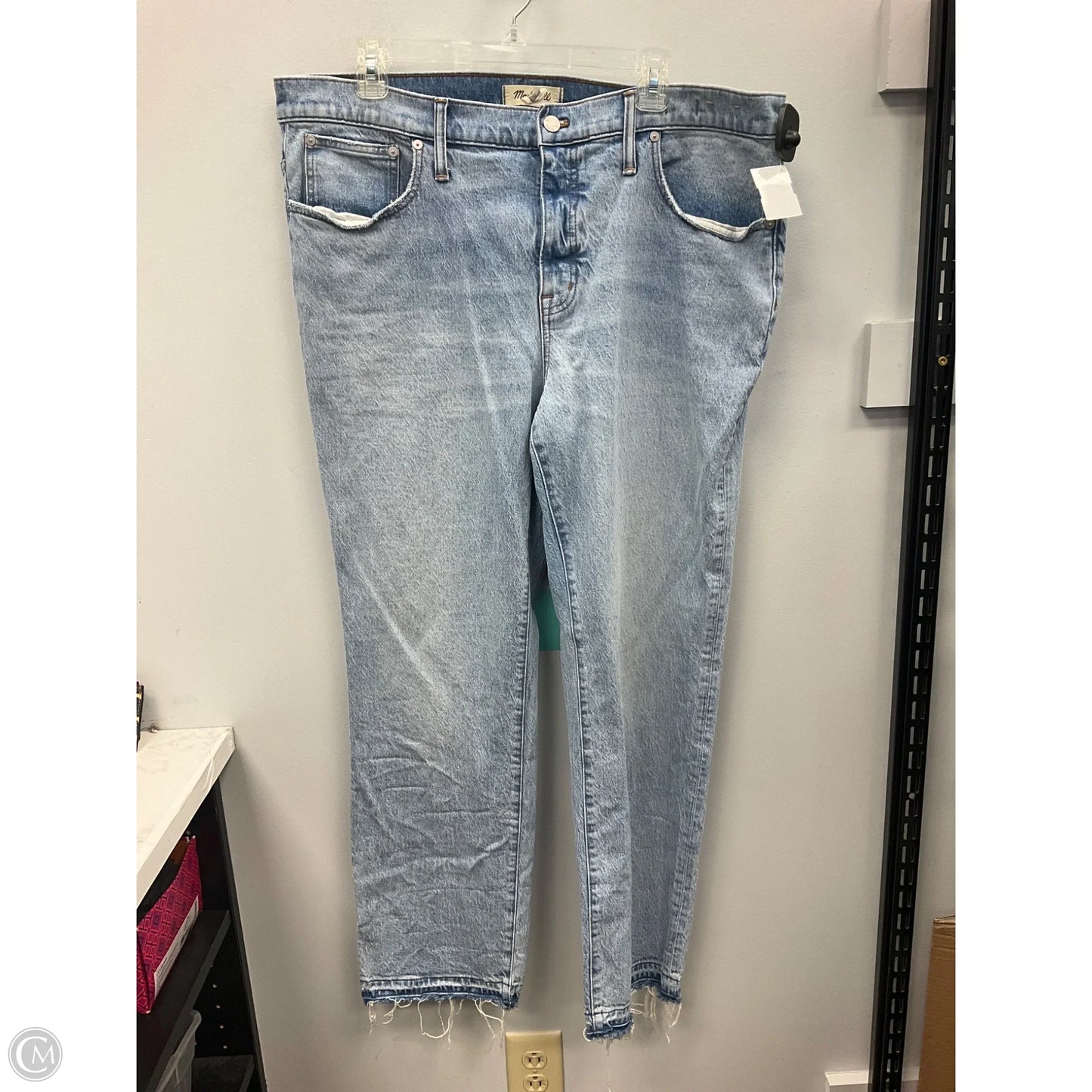 Jeans Straight By Madewell In Blue Denim, Size: 12