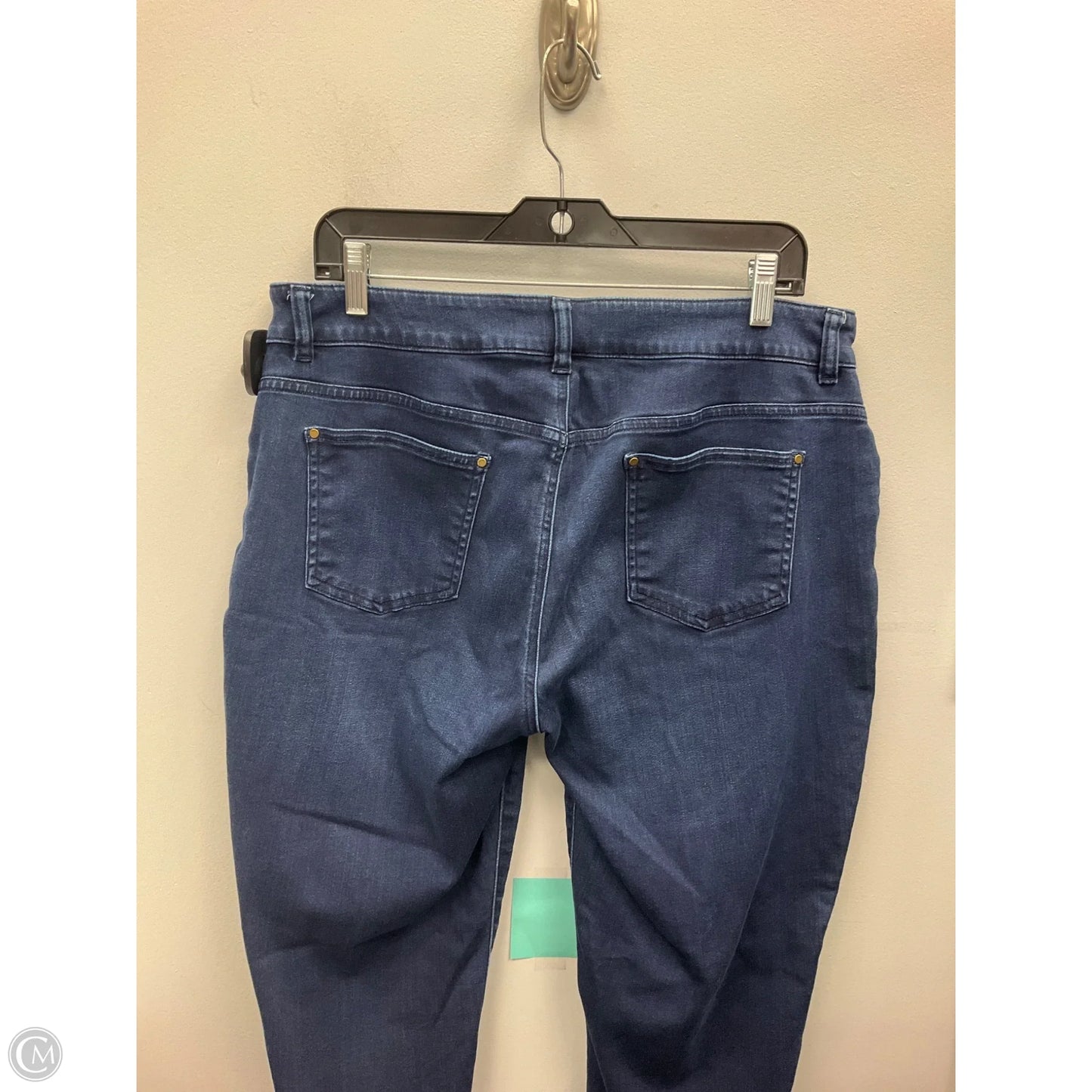 Jeans Straight By Chicos In Blue Denim, Size: 14