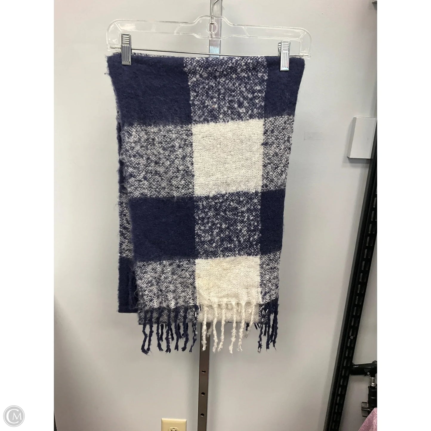 Shawl By Loft In Blue & Cream